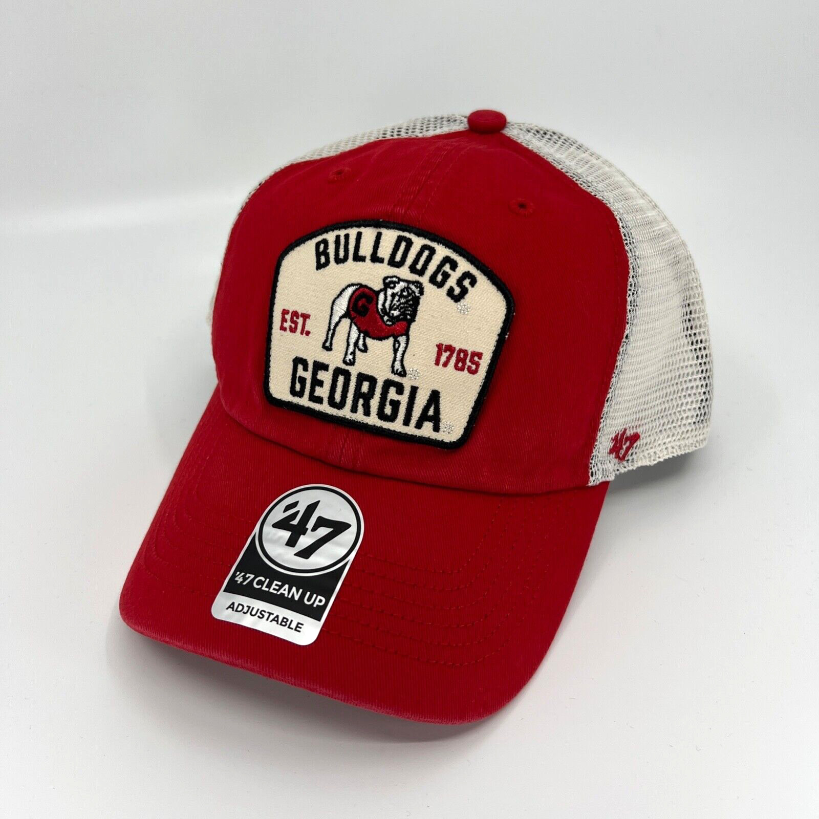 '47 Brand Georgia Bulldogs Hat Mens Red Snapback Trucker Cap UGA College Z3 New