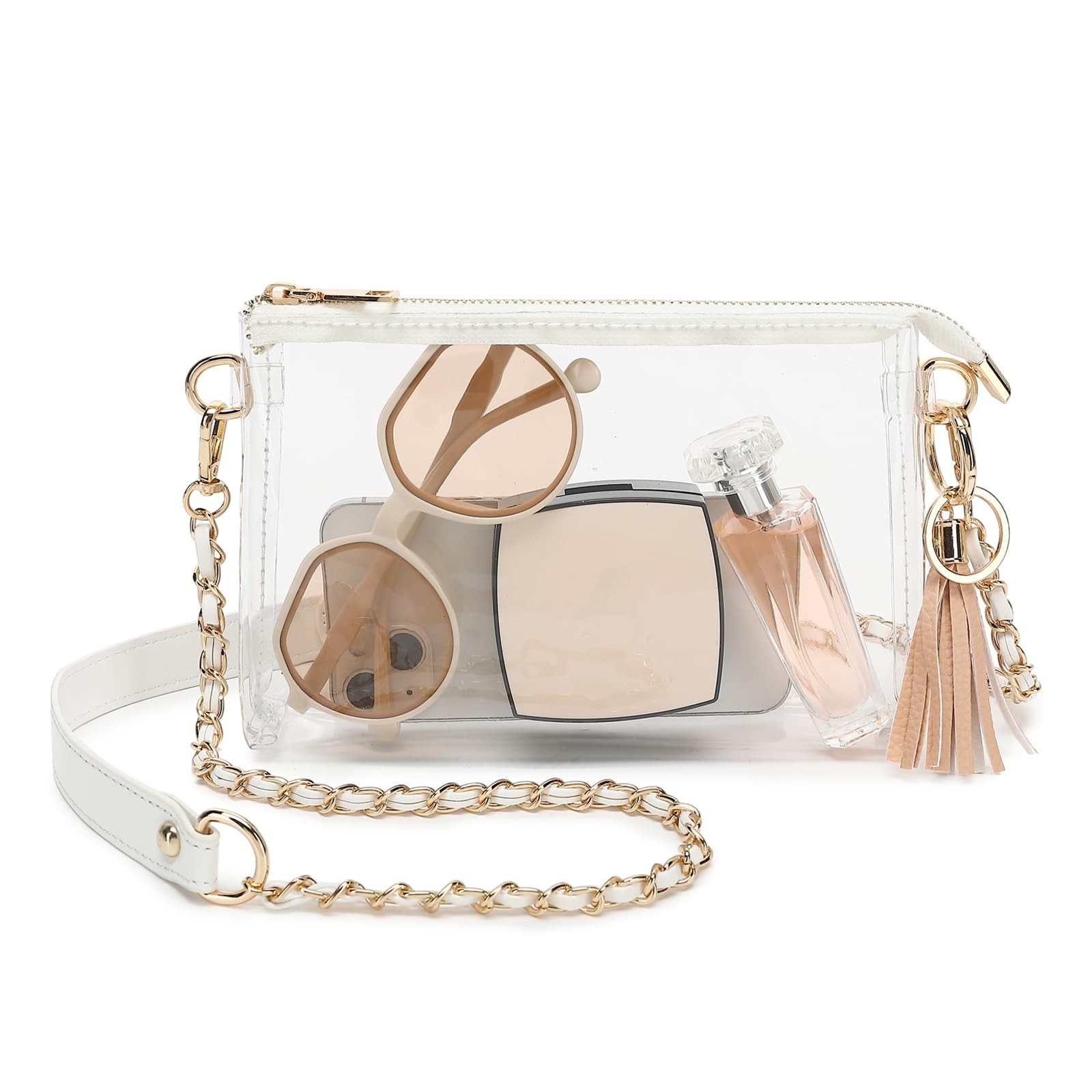 YGR Womens Clear Bag for Stadium Events PVC Small Crossbody Purse for Concert...