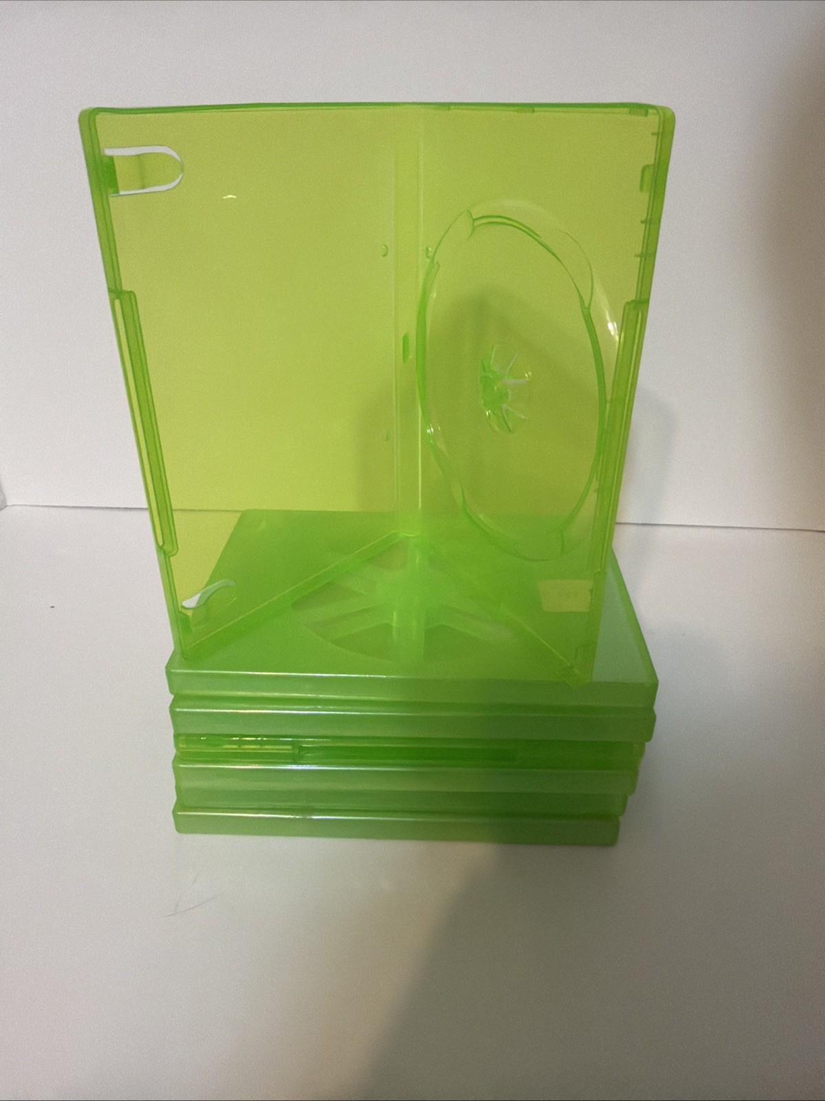 XBOX 360 Authentic Replacement Clear Green Game Case OEM W/Sleeve