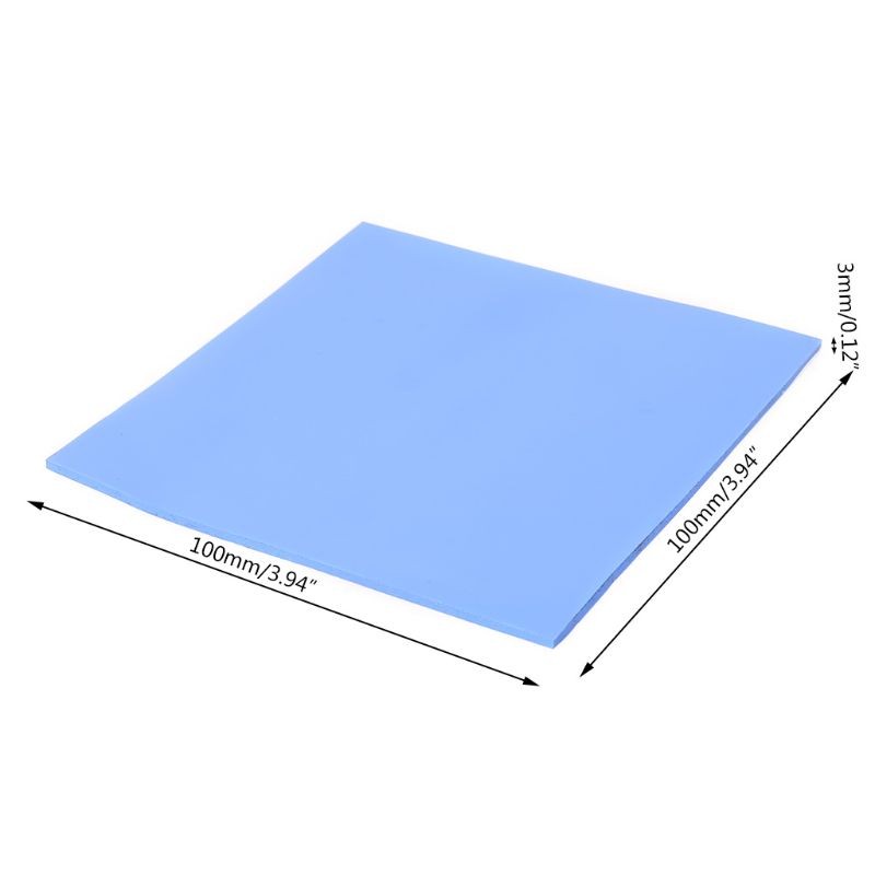 100x100x3mm Soft Silicone Thermal Conductive Pads Heatsink for SSD/CPU/GPU/LED