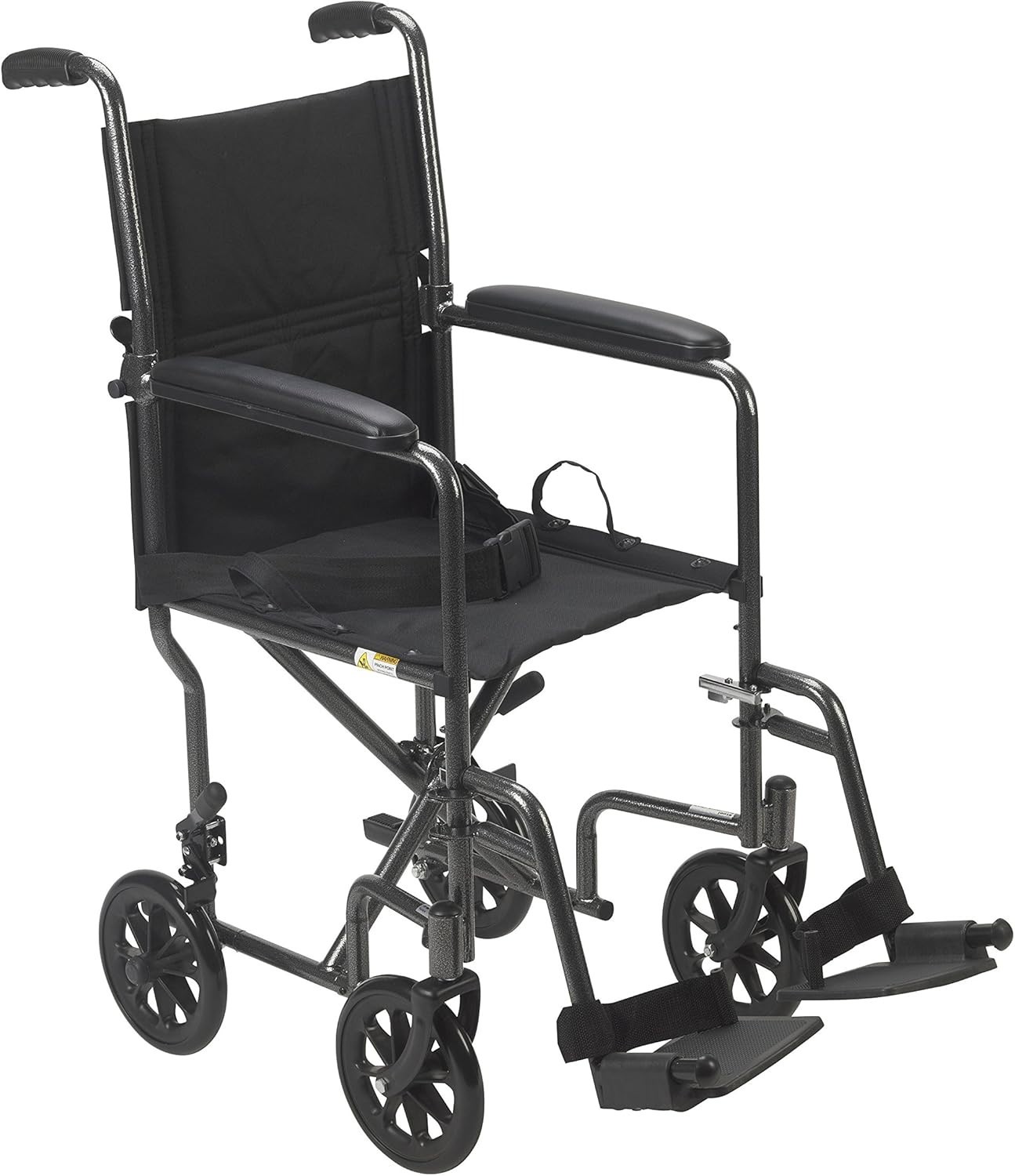 Drive Medical Silver Sport 1 Folding Transport Wheelchair - Lightweight Mobility