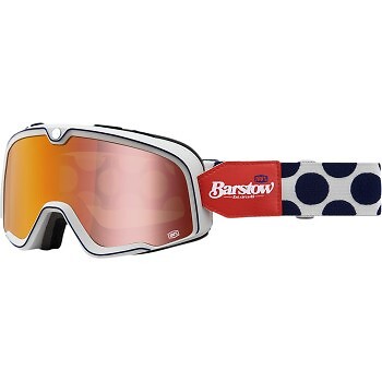 100% Barstow Classic Goggles Hayworth Mirror Lens ATV UTV Offroad Motocross