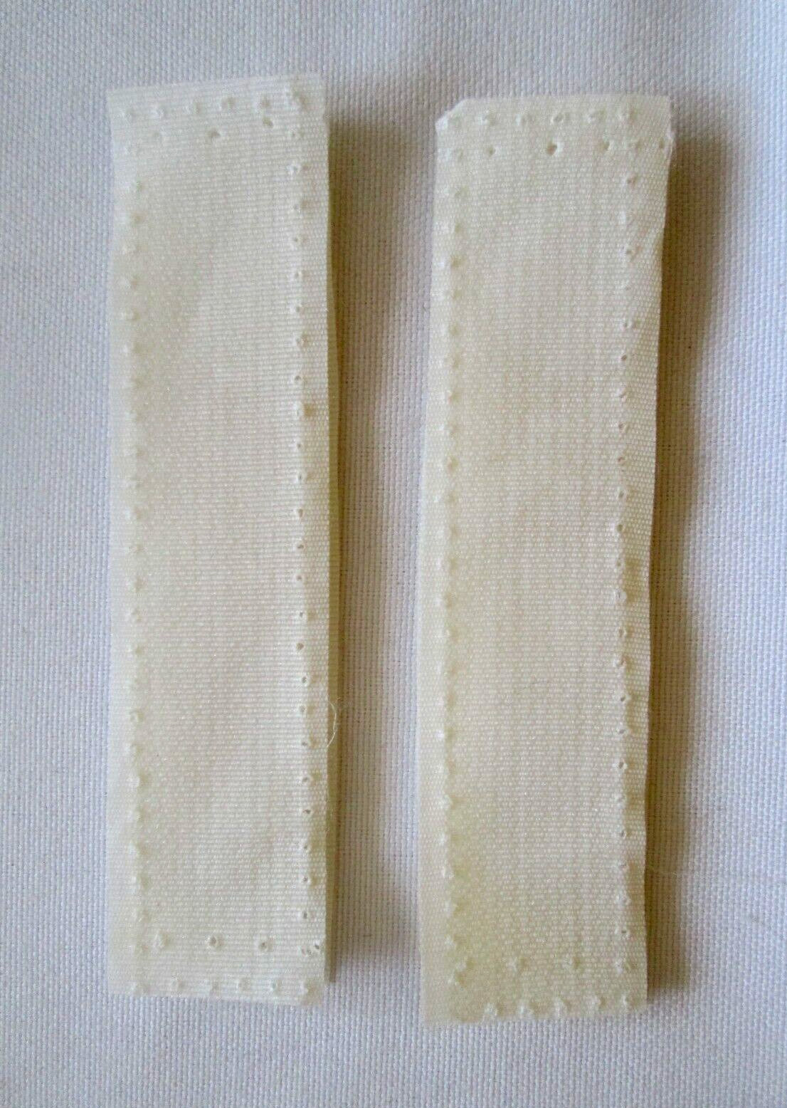 2/pcs Hook & Loop Strips Tape, 4"L x 1"W, Beige (no glue Need to Sew by hand)