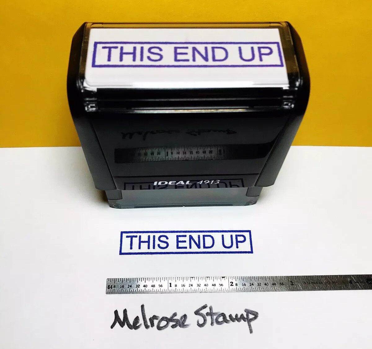 This End Up Rubber Stamp Purple Ink Self Inking Ideal 4913