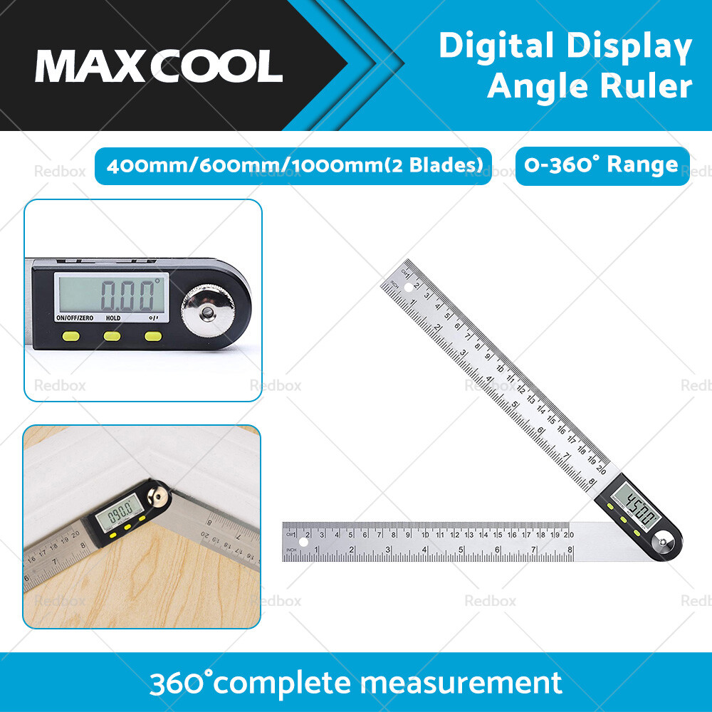 Digital Angle Finder Meter Protractor Goniometer Ruler 360° Measurer 0-200mm