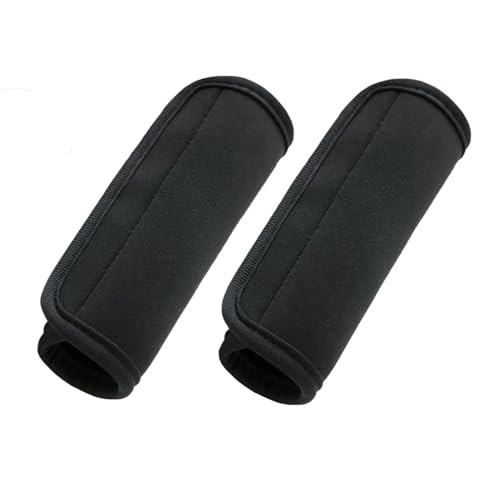 Luggage Handle Wraps, Soft Travel Bag Handle Cover, Padded Handle Grip, Black