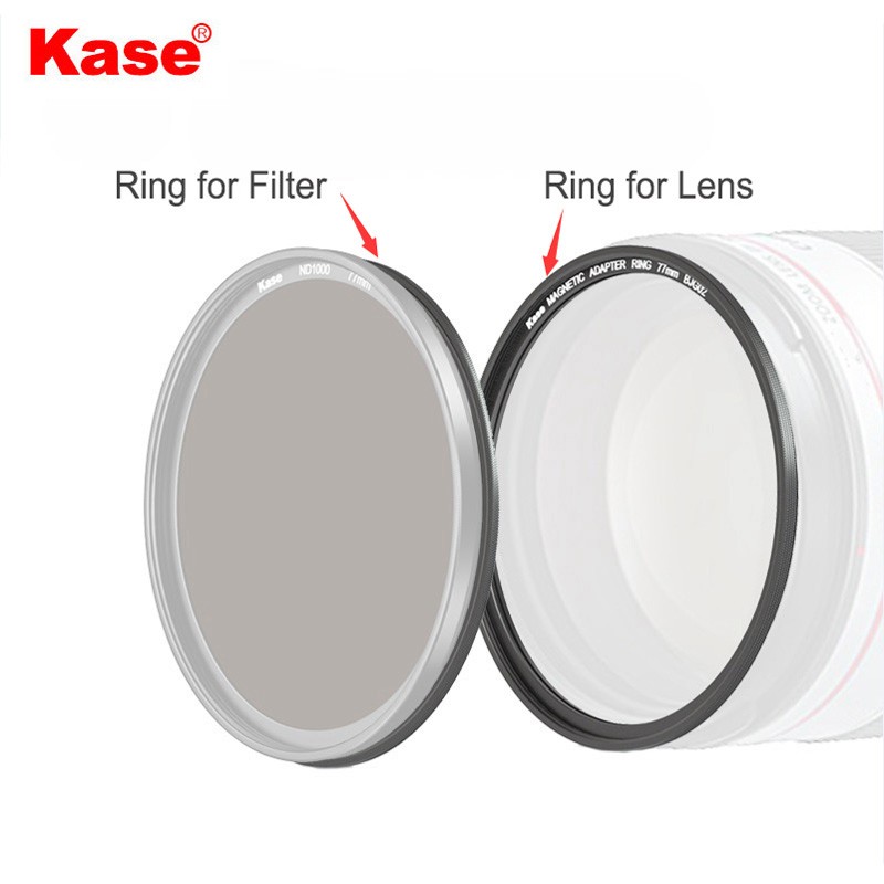 Kase Magnetic Adapter Ring kit (Thread Filter to Magnetic Filter ) 67 72 77 82mm