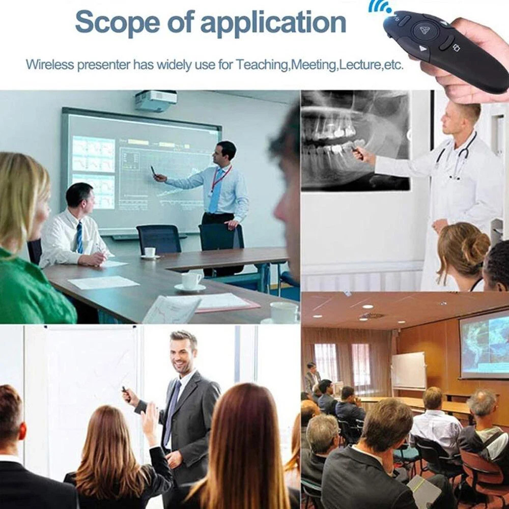 Power point Presentation Remote Wireless USB PPT Presenter Laser PointerClicker