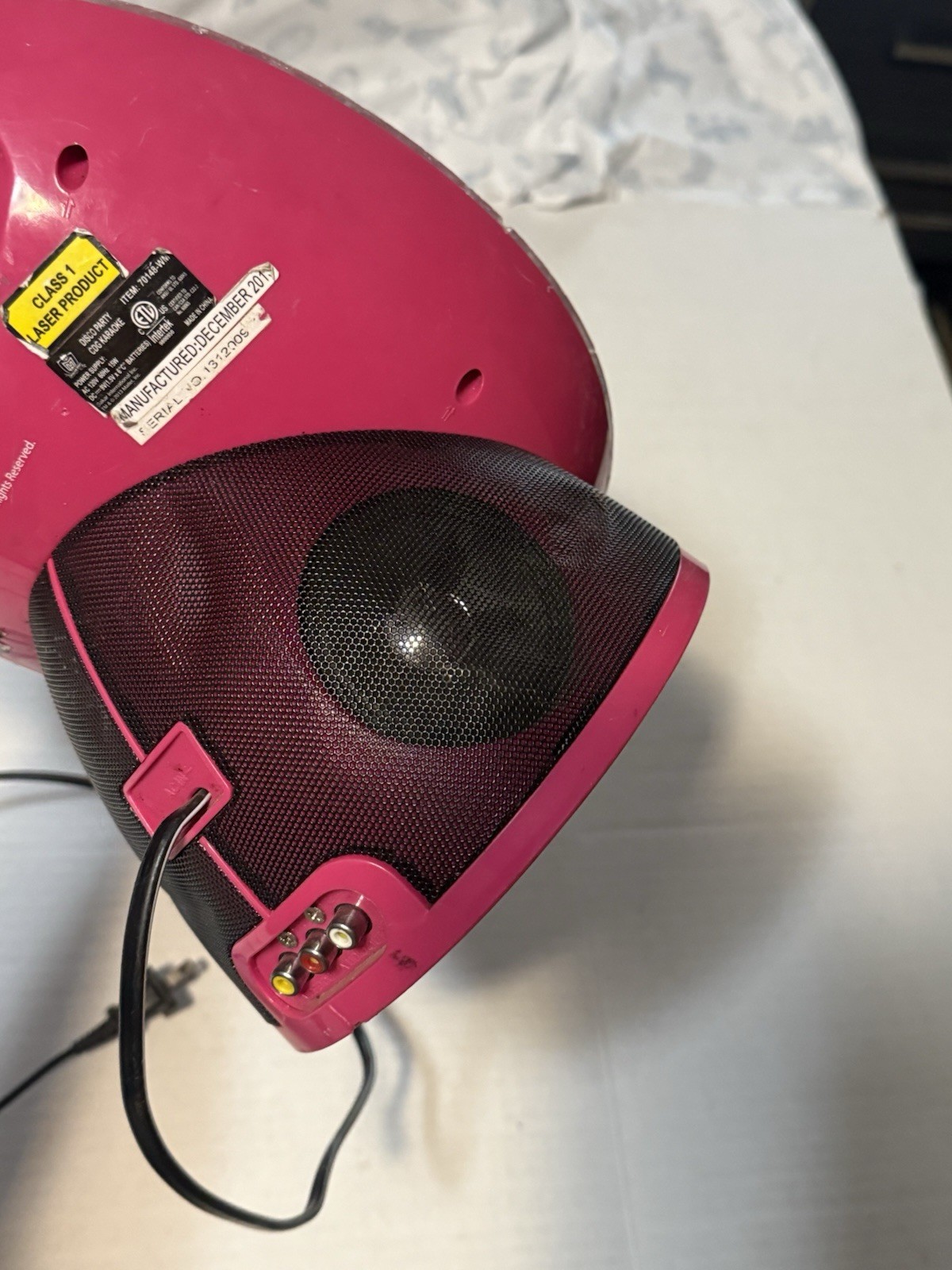 Monster High Disco Party CD Player & Karaoke Machine Missing Mic Knob TESTED