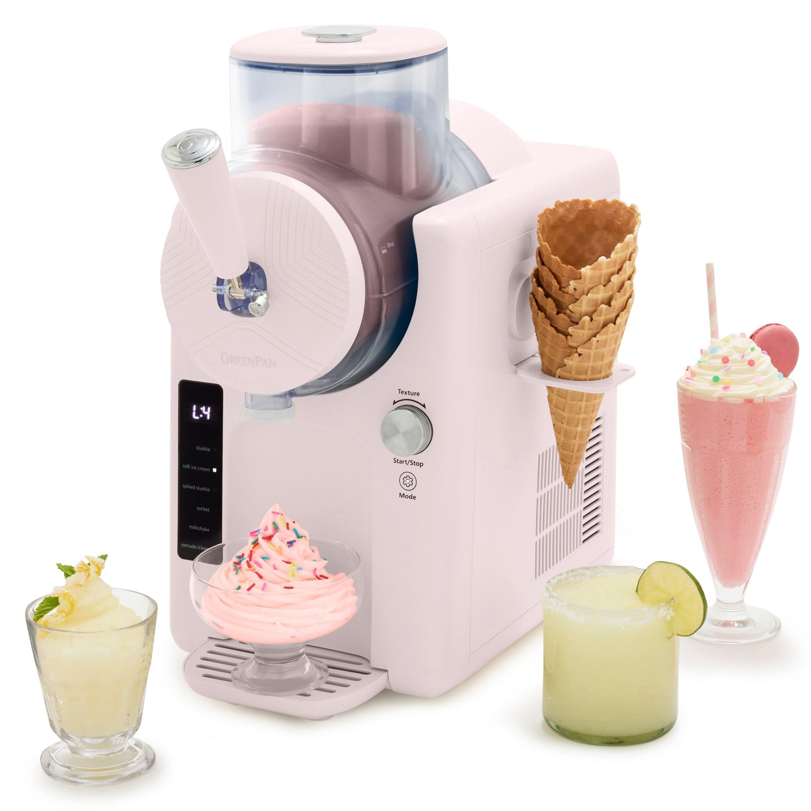 GreenPan Frost 15-in-1 Ice Cream, Slushie, Soft Serve, Sorbet, Margaritas Maker