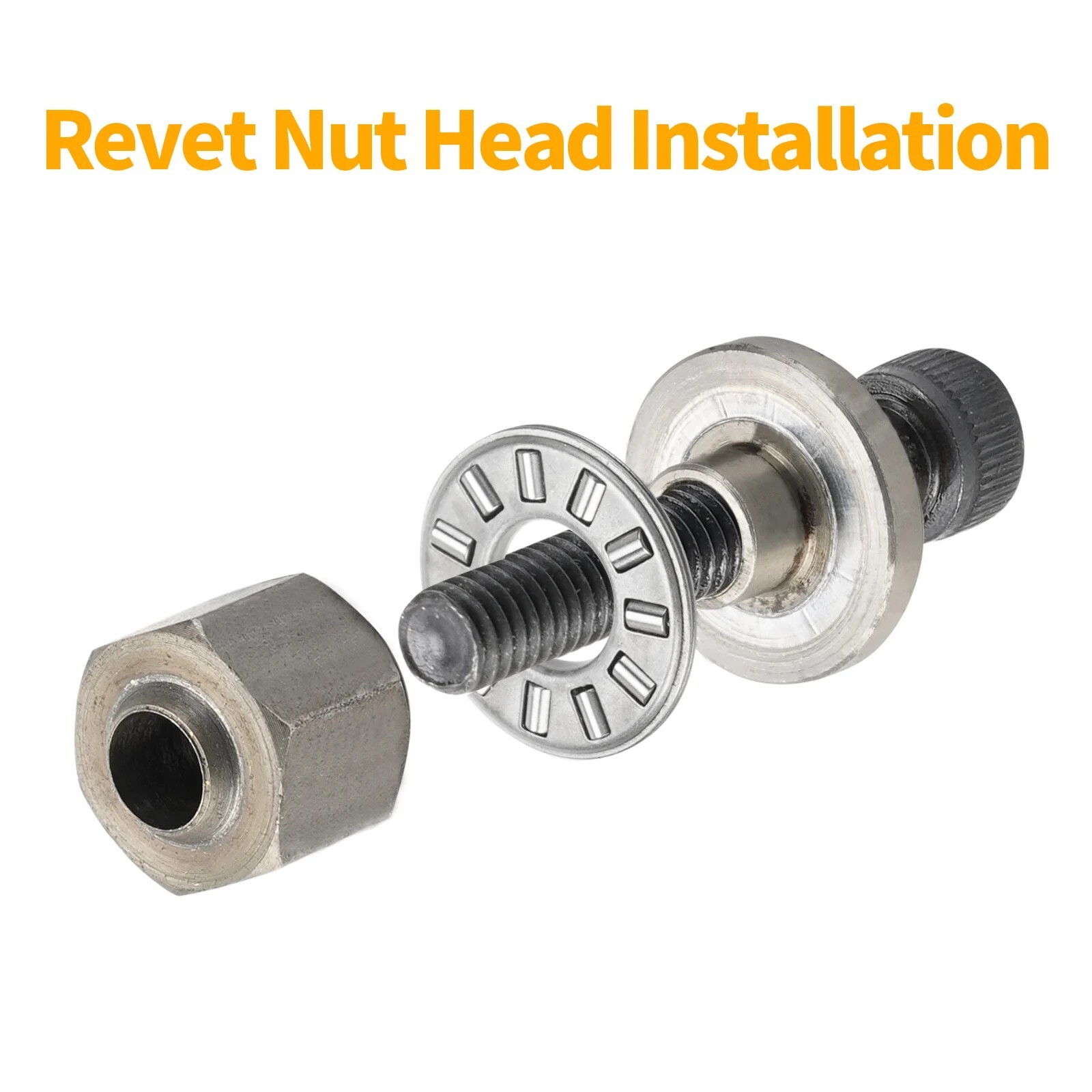 M3-M10 Rivet Nut Gun Head Nuts Easily Assemble Riveter Rivnut Tool Mandrel Kit