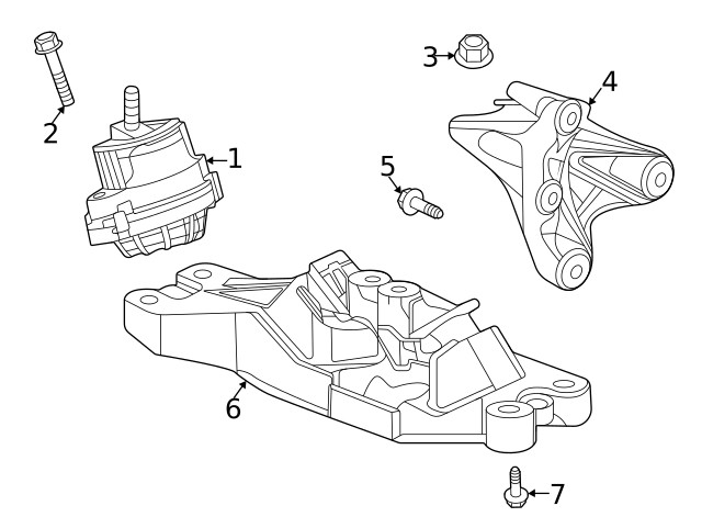 Genuine GM Driver Side Engine Mount Bracket 23411885