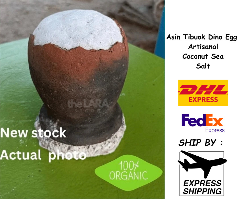 1.5kg Asin Tibuok Dino Egg Artisanal Coconut Sea Salt Bohol Philippines FAST