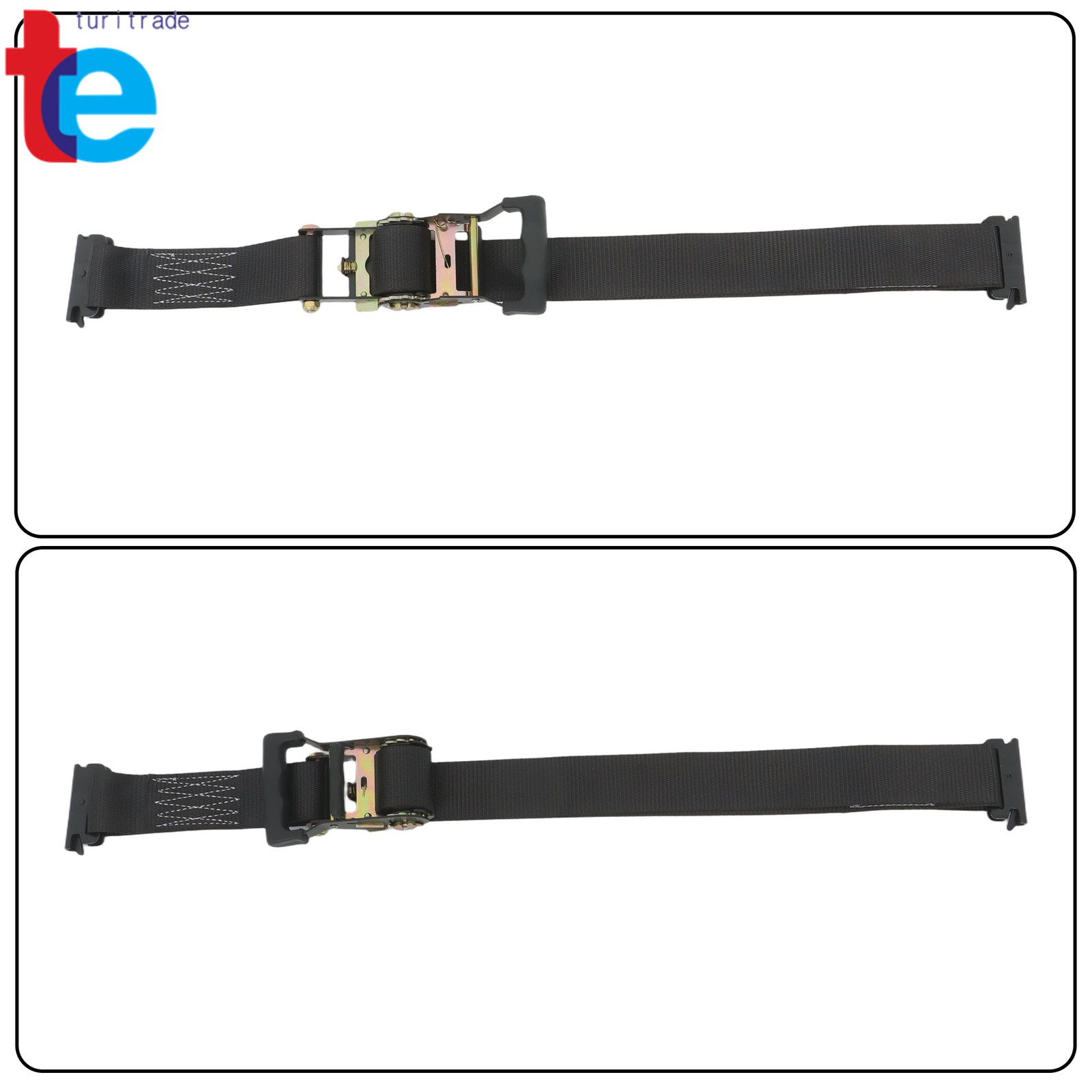 Utility Wheel Chock Tire Strap Tie Down Kit 4PCS E-Track 2PCS 6' Tie Down Strap
