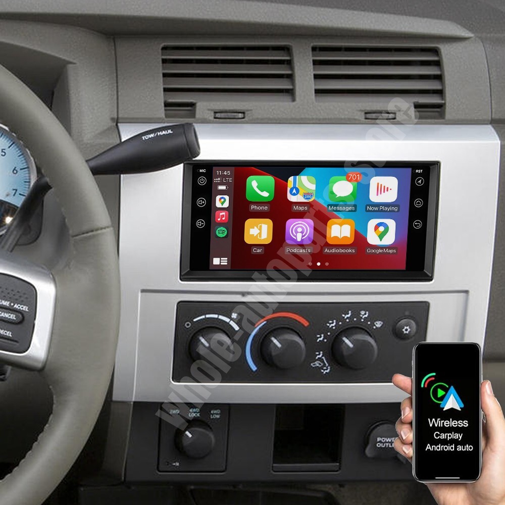 For 2005-2011 Dodge Dakota 7"Apple Carplay Radio Android 13 GPS NAVI WIFI W/CAM