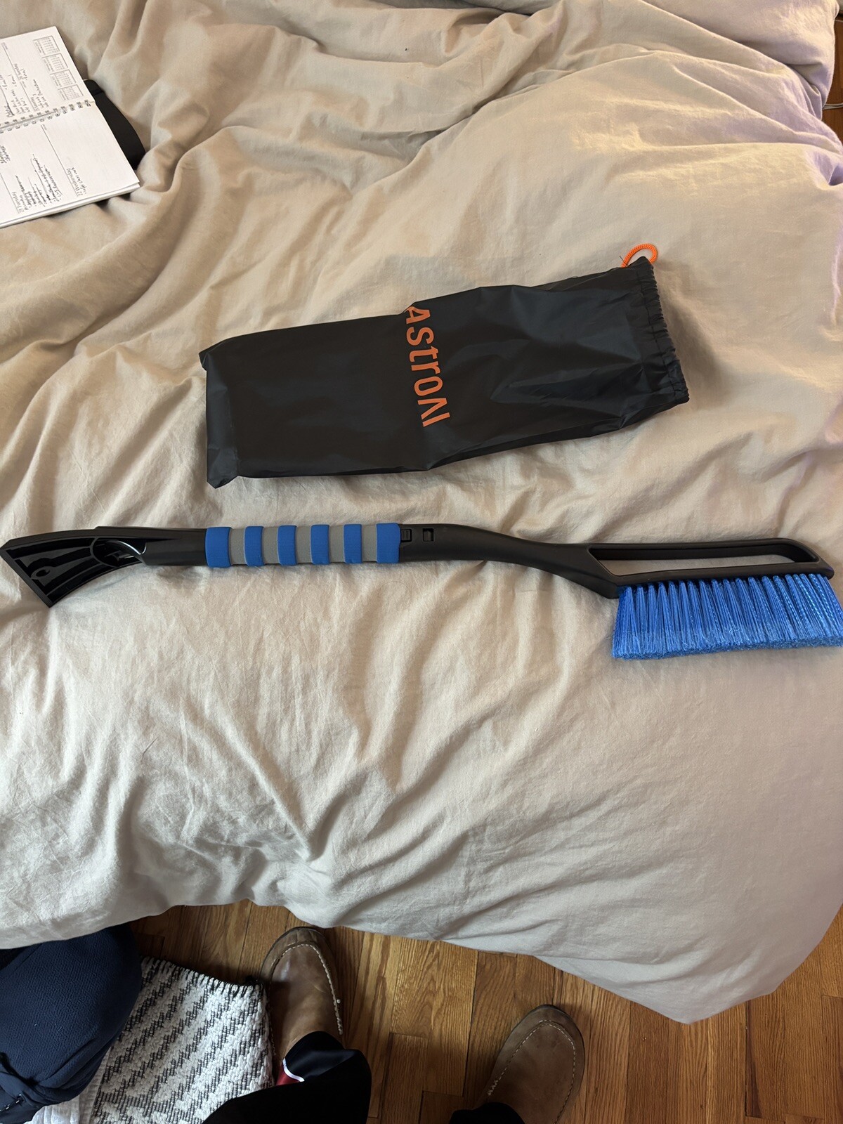 AstroAI 27'' Snow Brush & Ice Scraper | Detachable, Foam Grip for Cars & SUVs