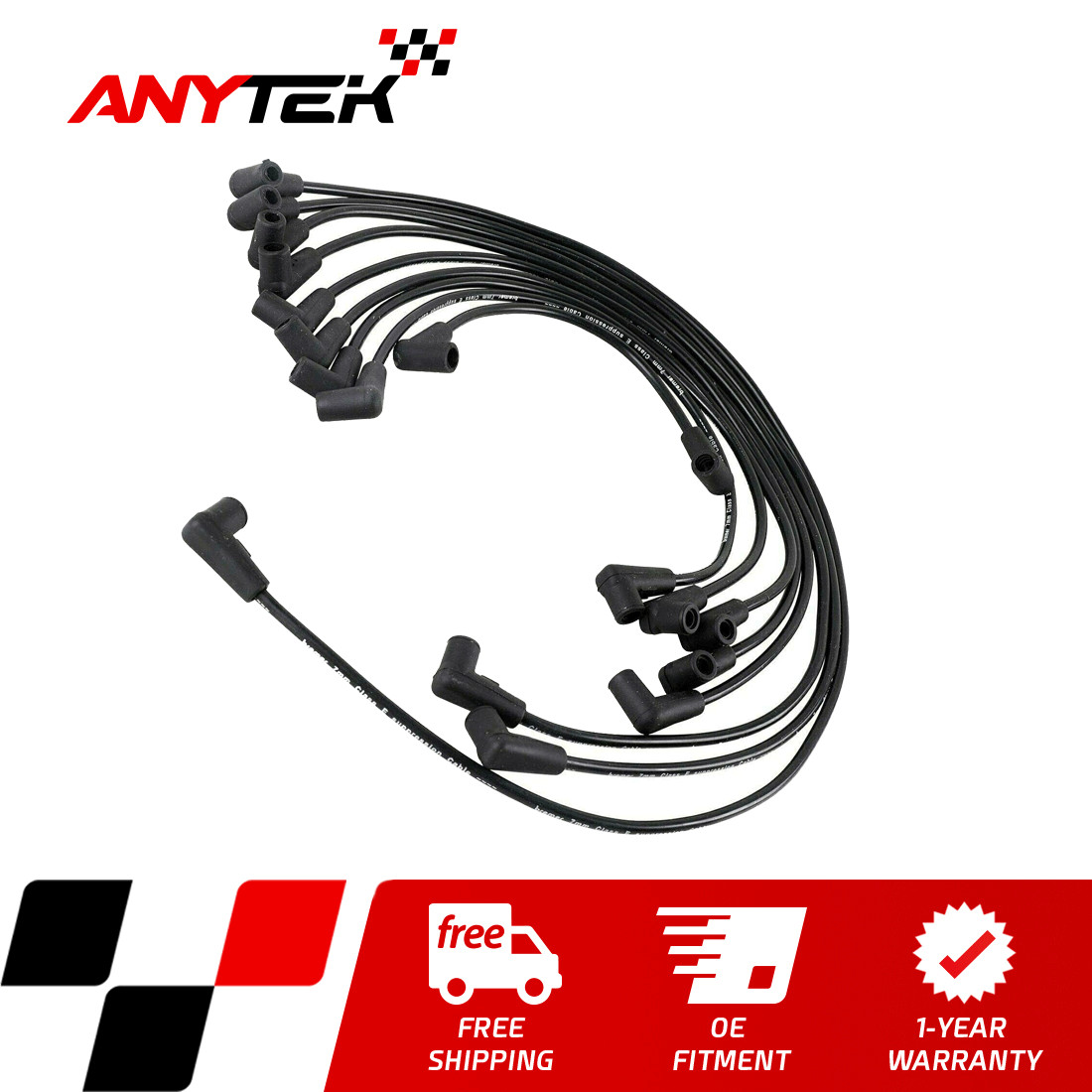 8mm Spark Plug Wire Set for 1979-1986 Chevy GMC C/K 1500 2500 V8 5.0L 5.7L