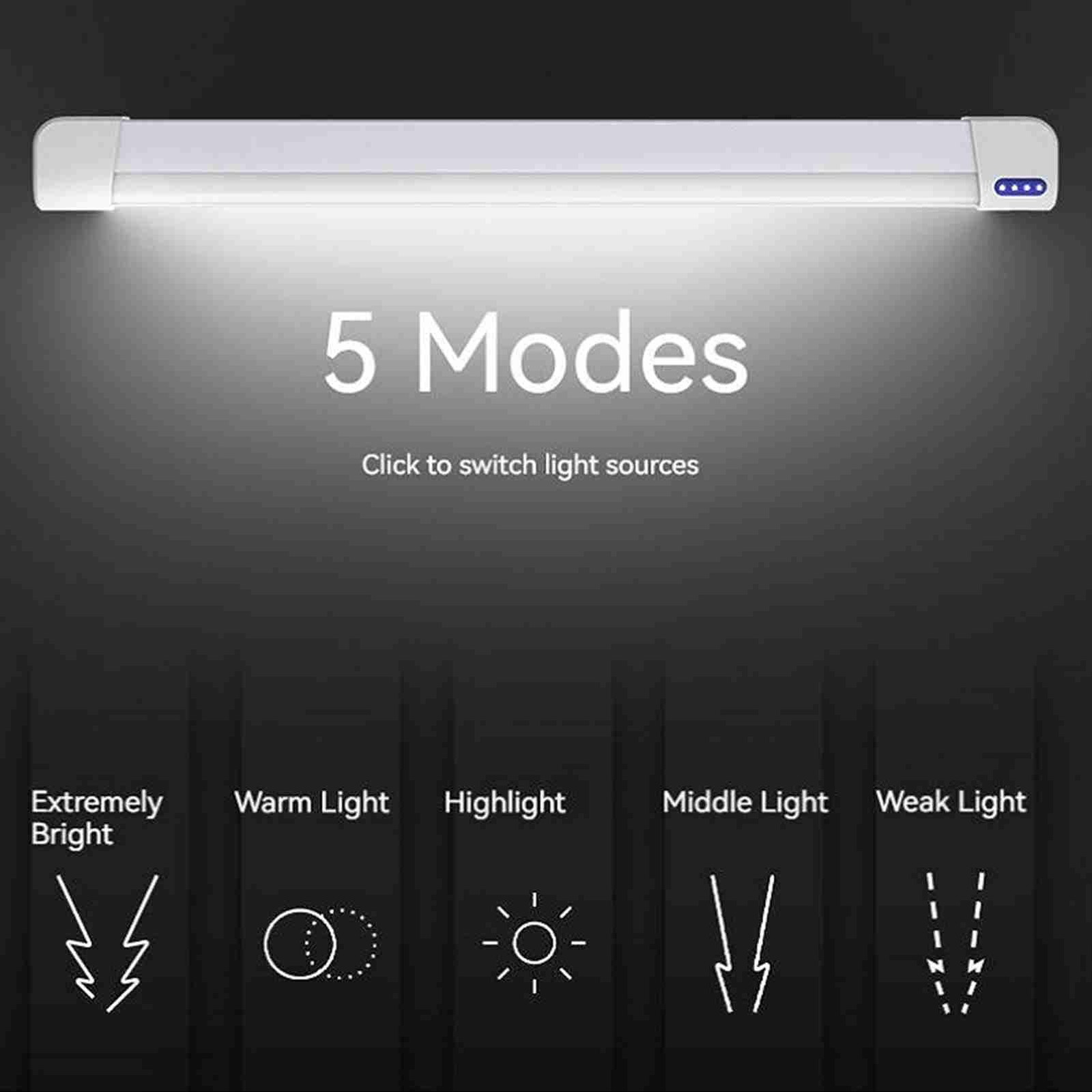 LED Outdoor Camping Light 5 Modes Magnetic USB Charging (40cm)