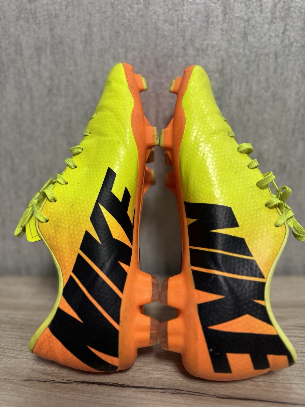 Nike Mercurial Victory Neon Yellow And Orange Soccer Cleats Size 11 Rare Vapor