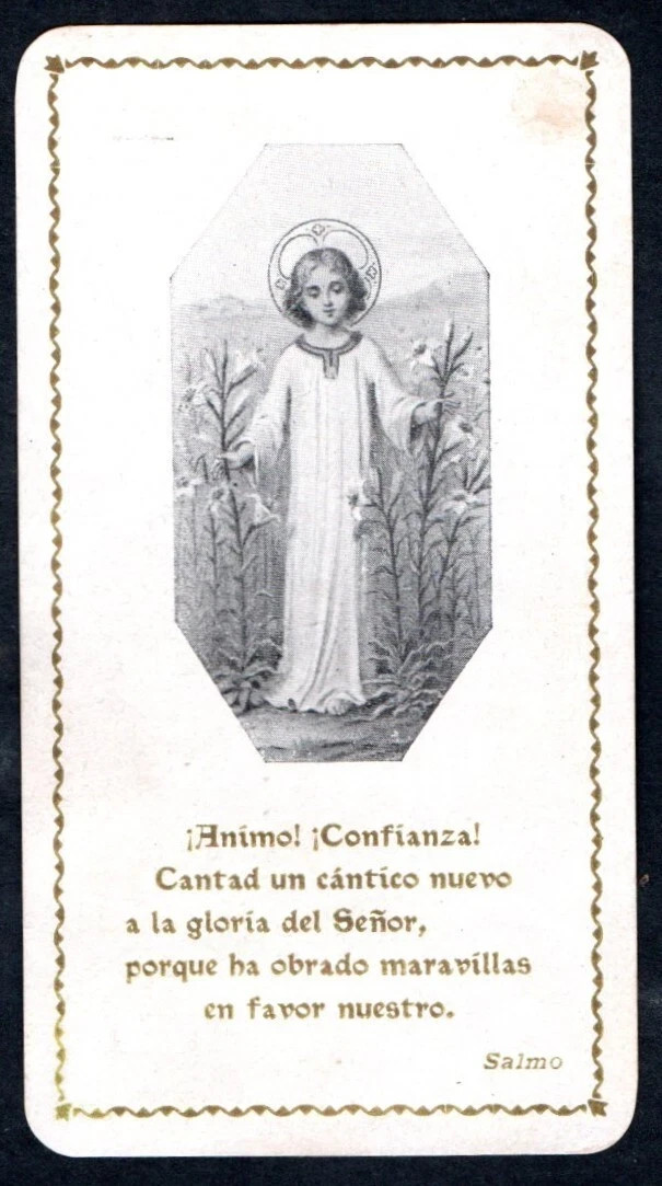 Holy card antique de Jesus Niño santino image pieuses estampa