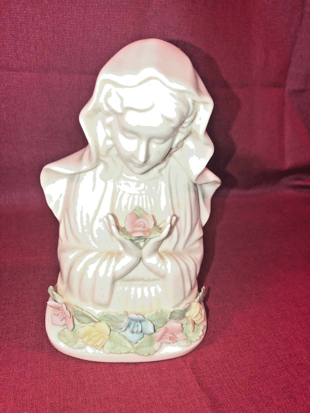 Lefton Madonna Porcelain Lamp Base