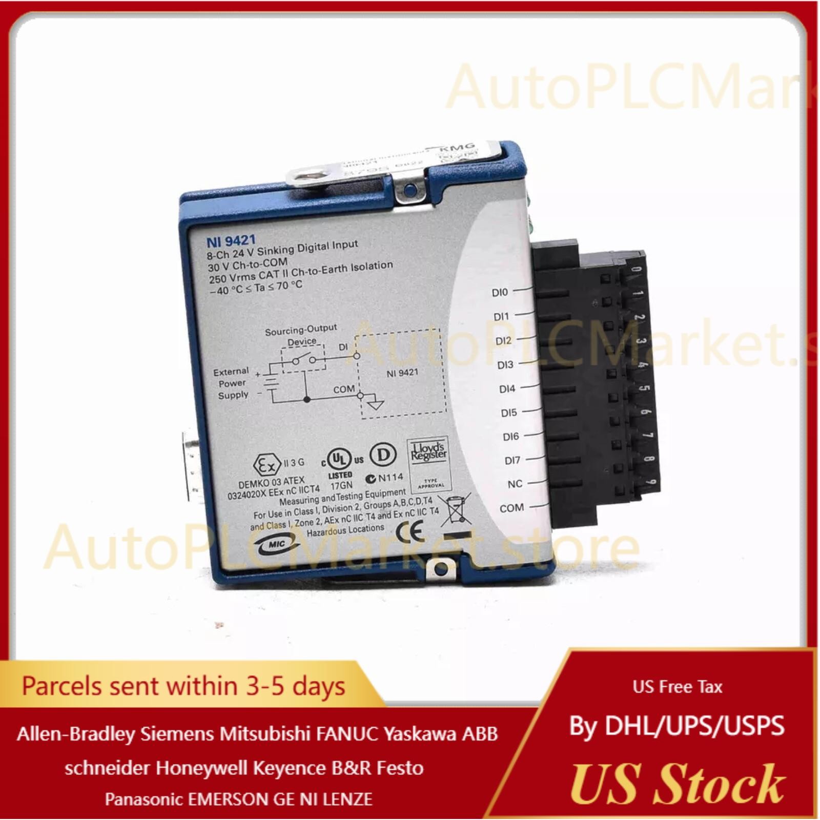 US Free TAX NEW NI NI-9421 NI 9421 C-series 8-Channel Sinking.