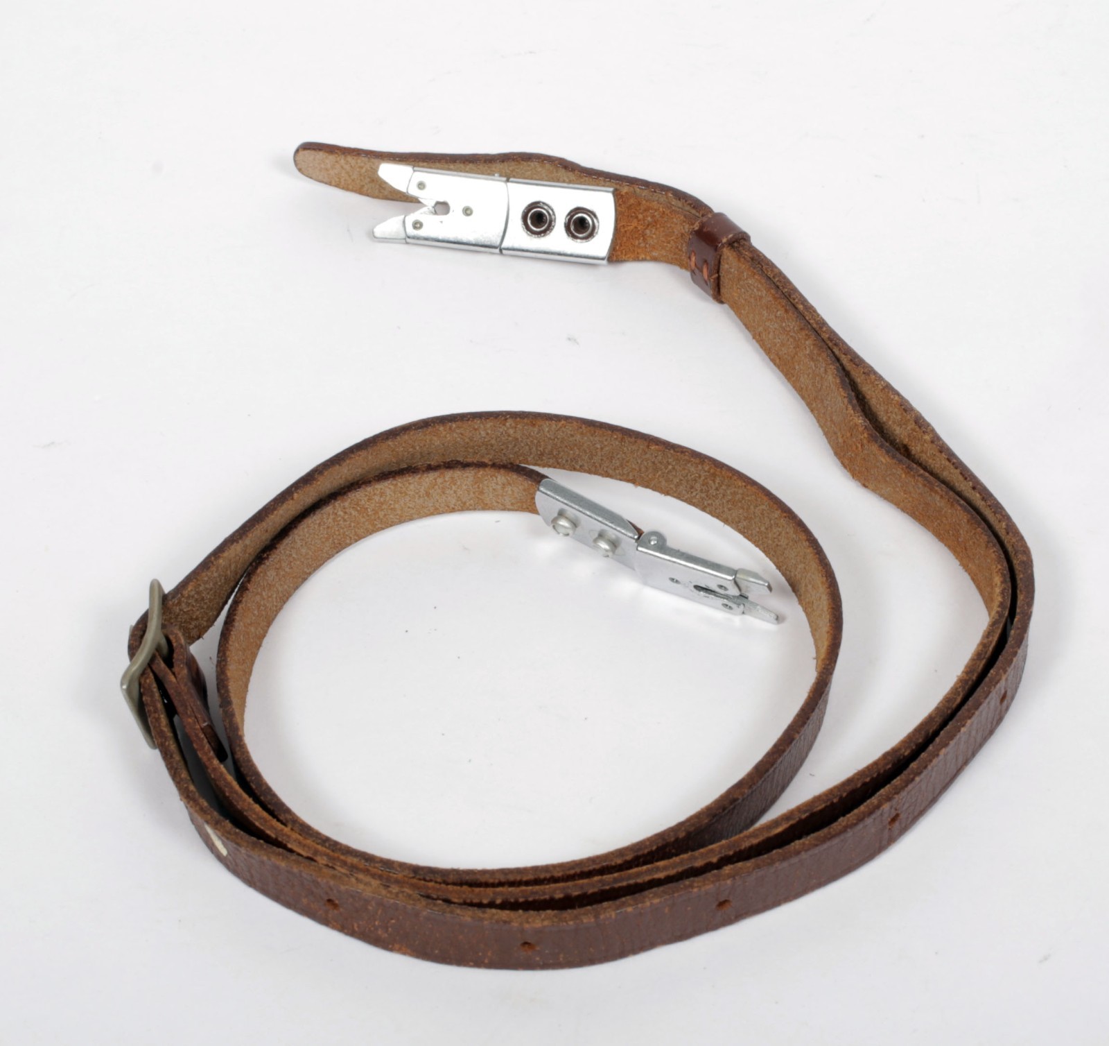 Genuine Rollei alligator clip camera leather strap (Brown) #2637