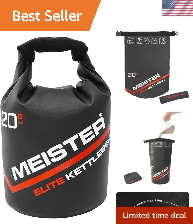 Durable 20lb Folding Kettlebell - Soft Sandbag for Functional Fitness Anywhere