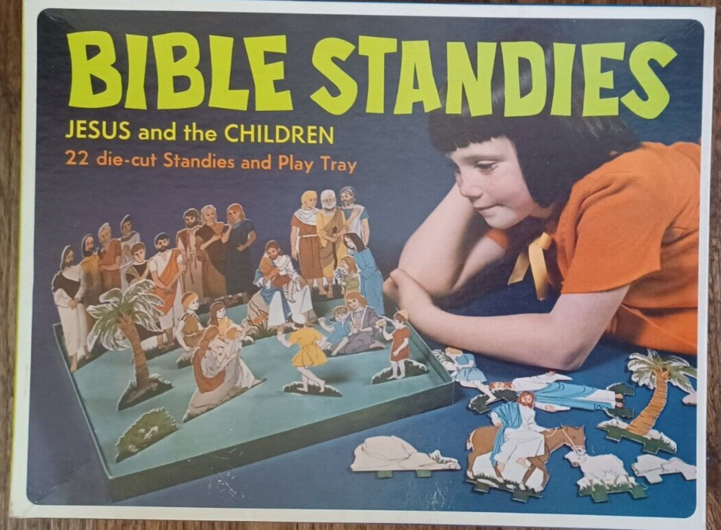 VTG Bible STANDIES "Jesus and the Children" Teaching Aid Vintage Die-cut USA