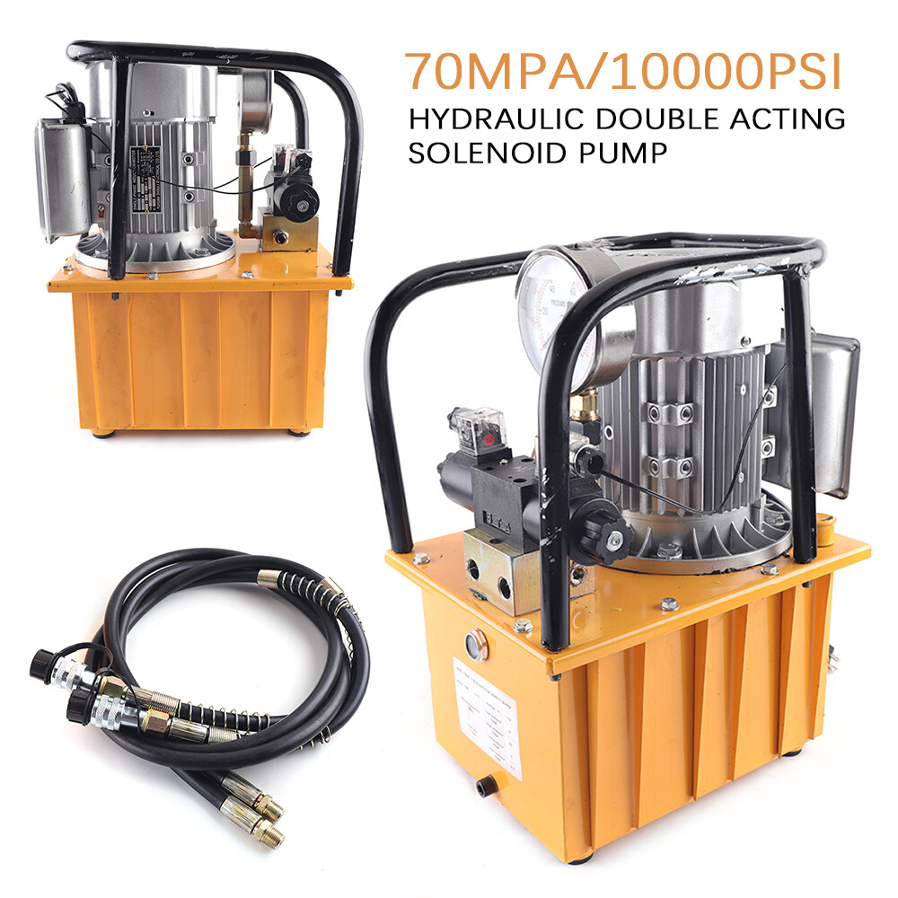 10000PSI Double Solenoid Valve Electric Driven Hydraulic Pump Double-acting 110V
