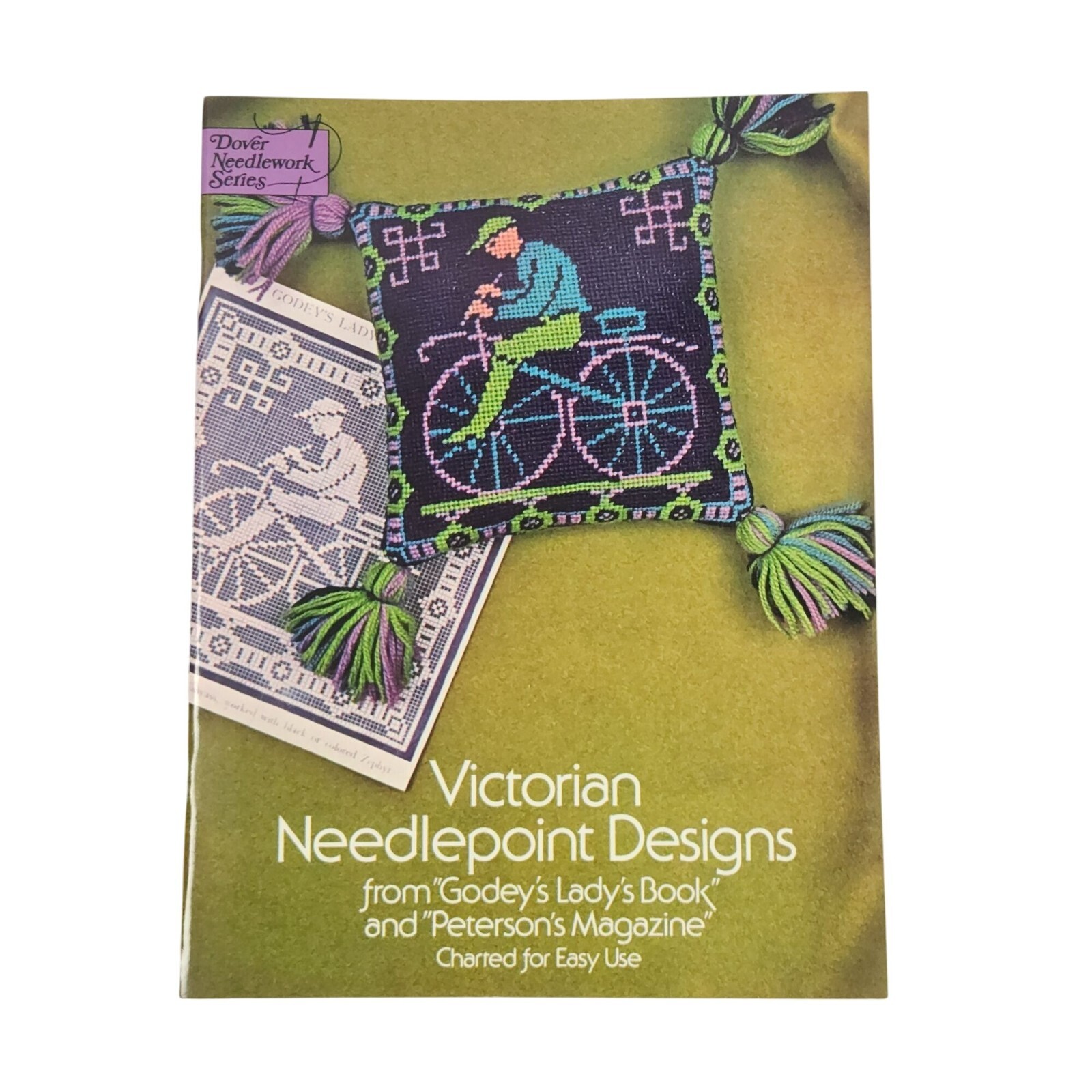Victorian Needlepoint Designs Booklet Godeys Ladys Book & Petersons Magazine
