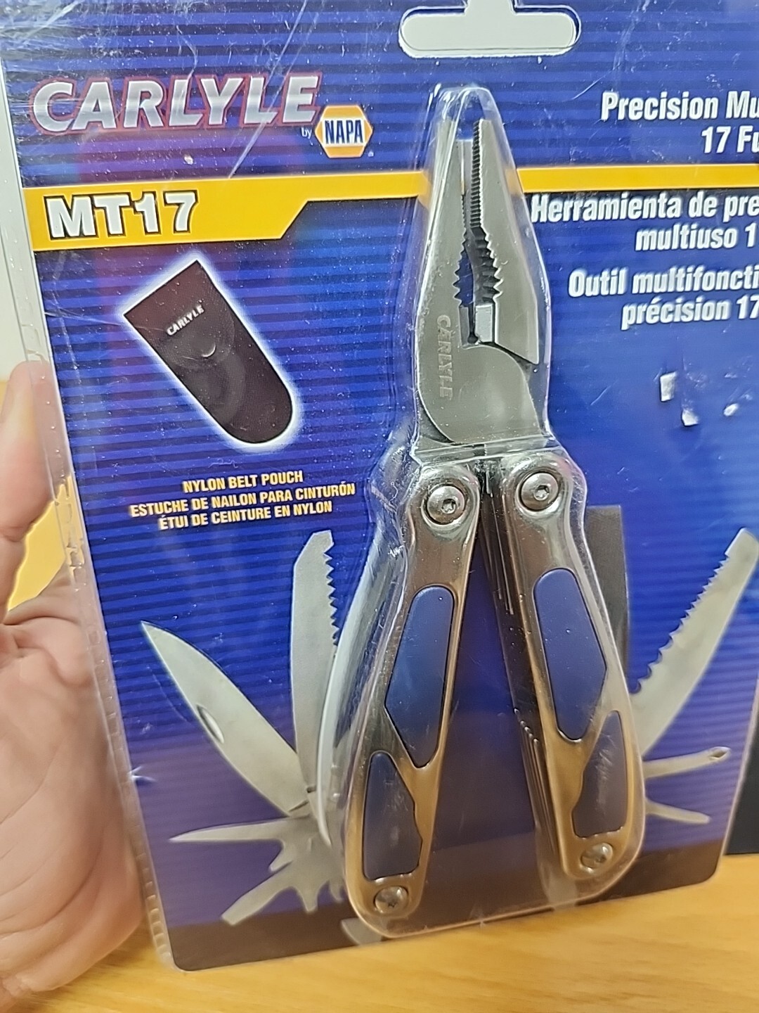 CARLYLE MT17 PRECISION 17 FUNCTION STAINLESS STEEL MULTI TOOL & CASE 9.8oz. 4"