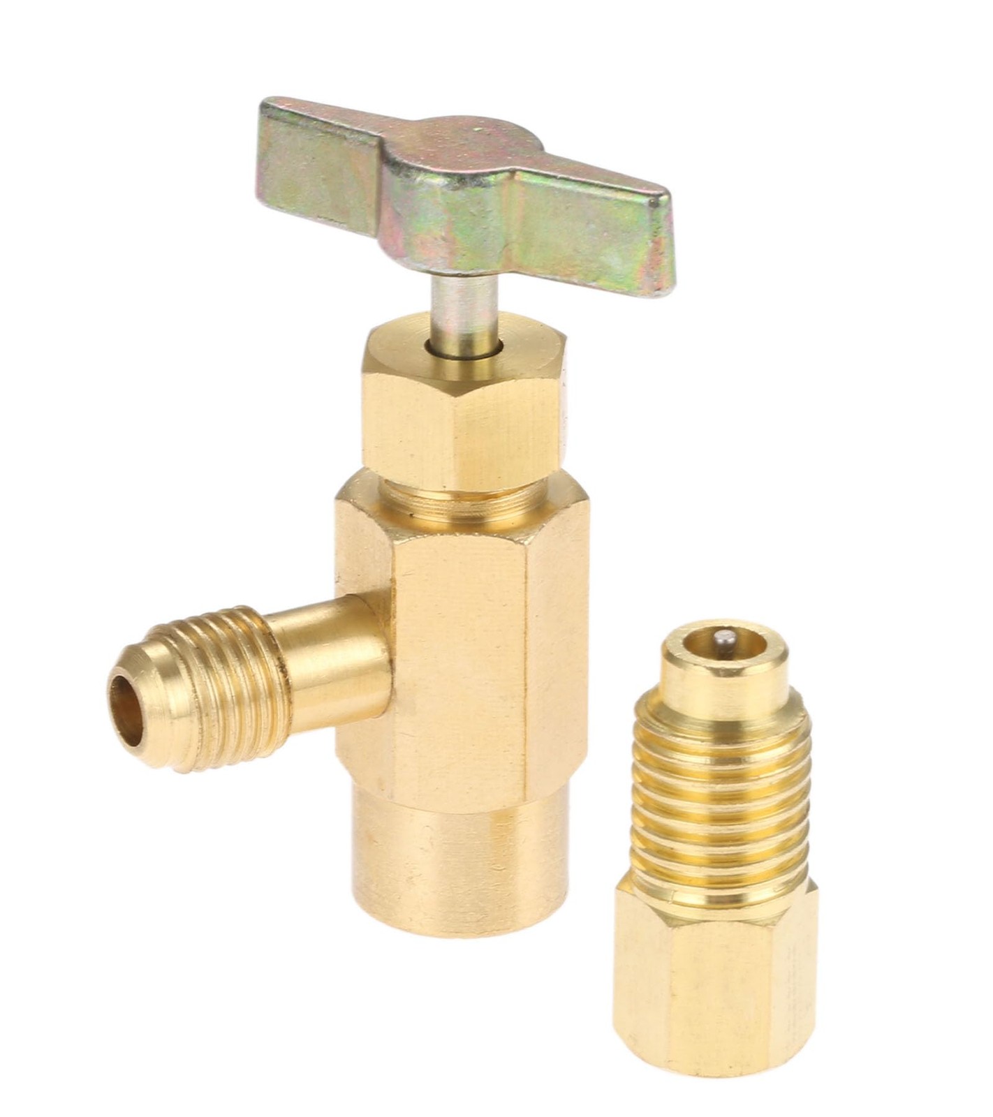 R1234YF SelfSealing Can Tap with R134A Tank Adapter, 1/2’’ to 1/4’’ SAE Refri...