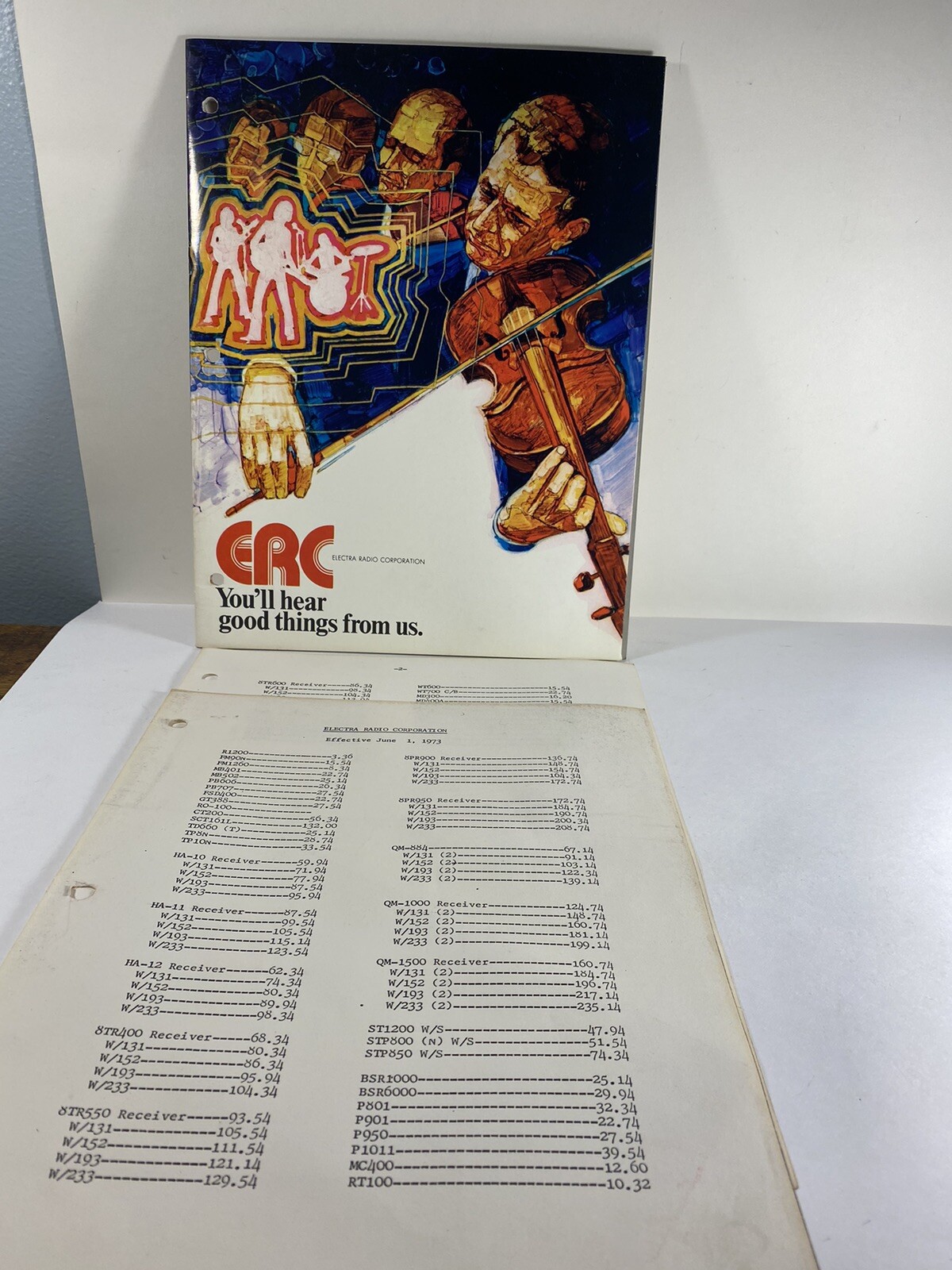 Vintage Electra Radio Salesman Advertising Pamphlet Manual 1970s