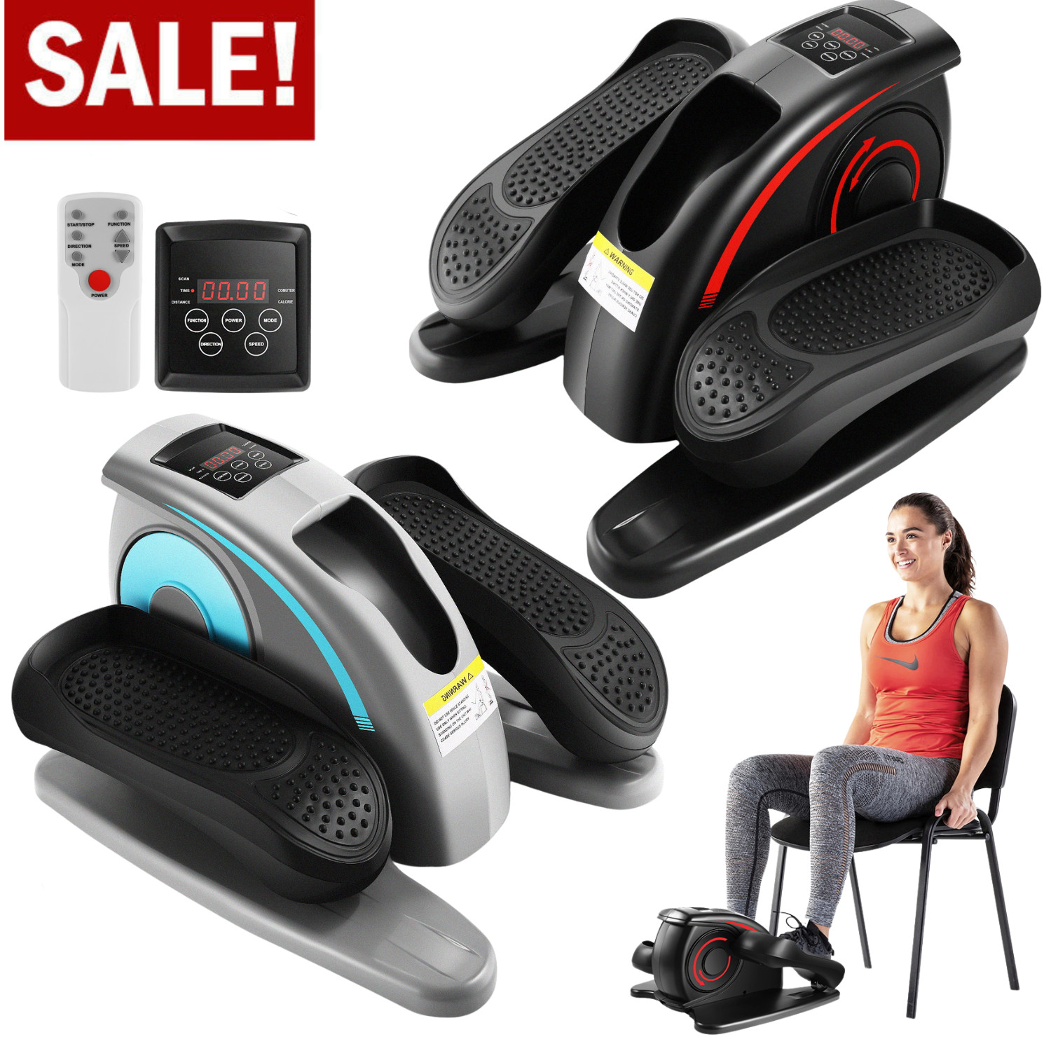 ⭐Electric Foot Pedal Exerciser Elliptical Machine Bike Trainer Cardio Indoor⭐