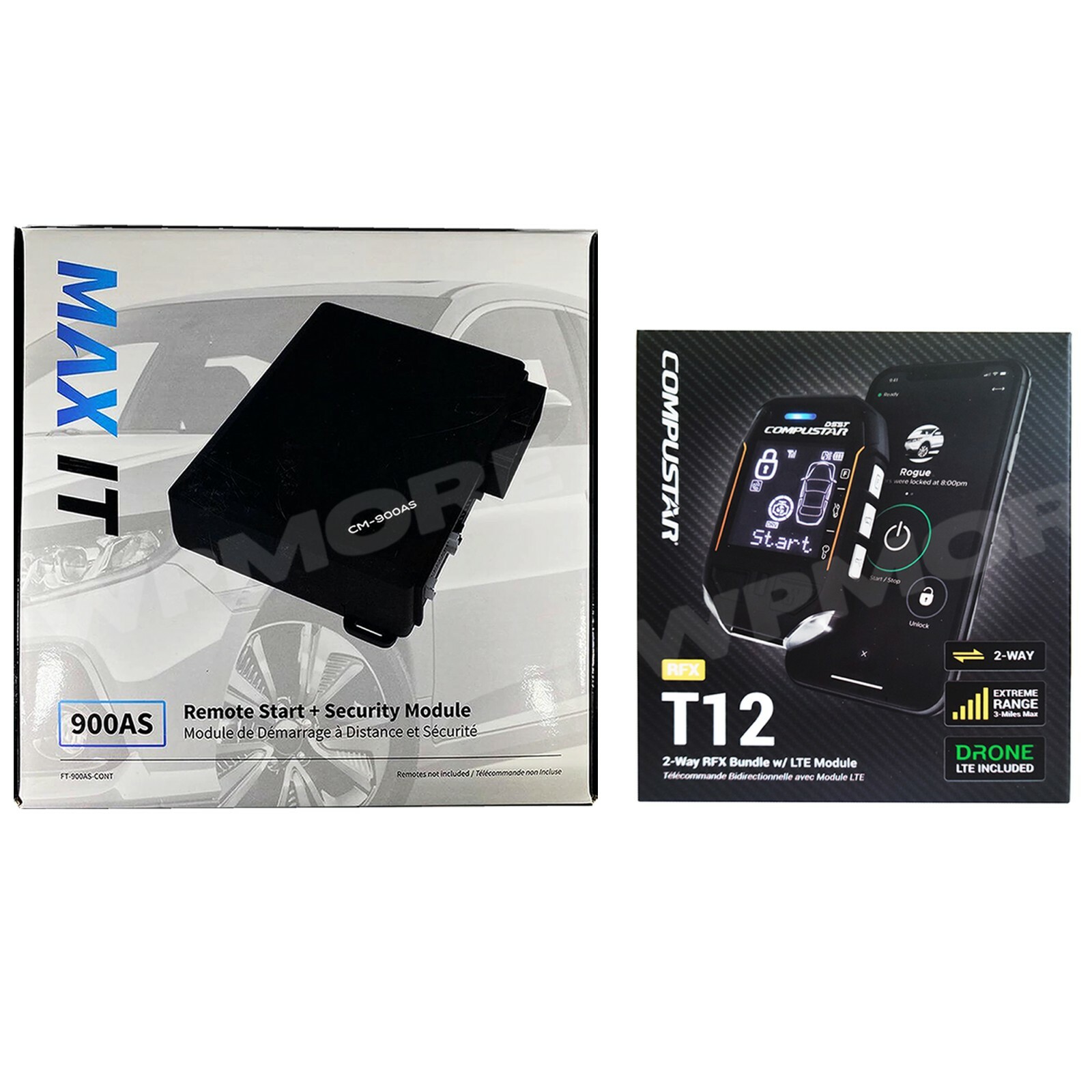 Compustar RFX-2WT12-SS LTE Drone DR X1 + CM-900AS CONT Remote Start Alarm MAX IT