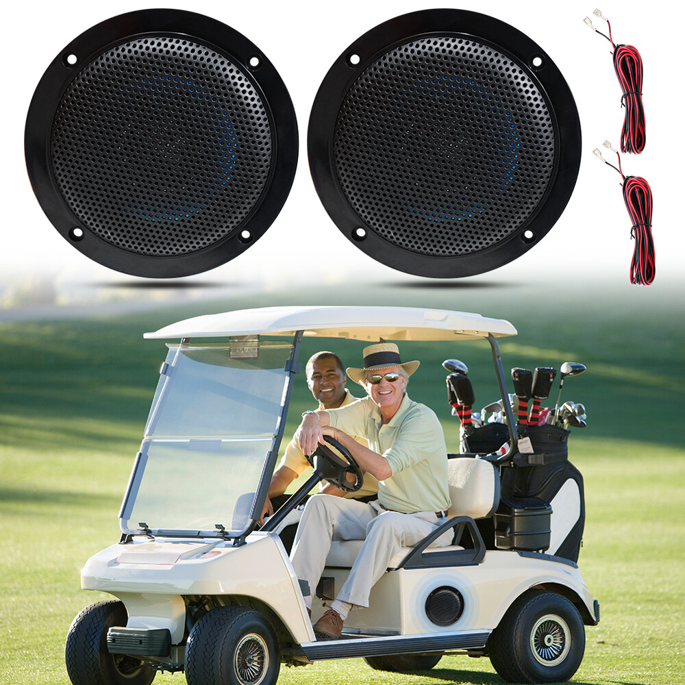 Herdio 4" Marine Boat Wireless Bluetooth Ceiling speakers Amplifier Kit Bathroom