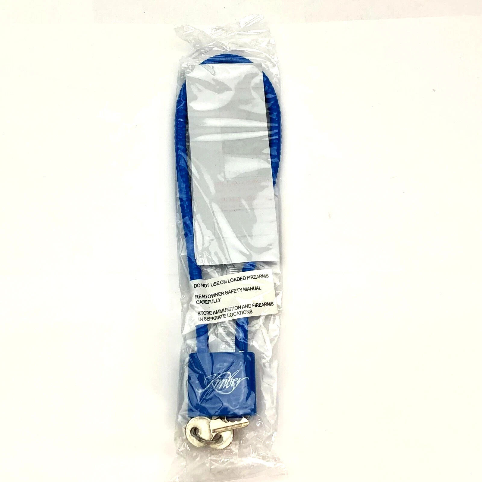 Kimber Gun Safety Cable Lock Blue + 2 Keys & Instructions NEW