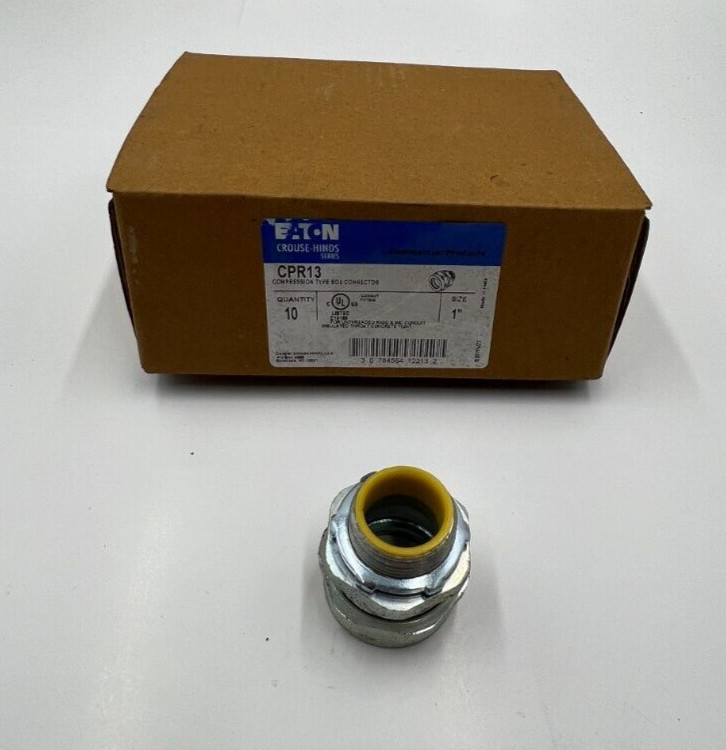 (QTY 10) Eaton CPR13 Crouse-Hinds 1" Compression Connector Rigid/IMC Straight