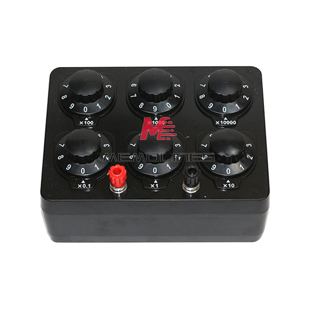 0-99999Ohm Simple Resistance Box 6knobs Resistor Electricity Teaching Instrument