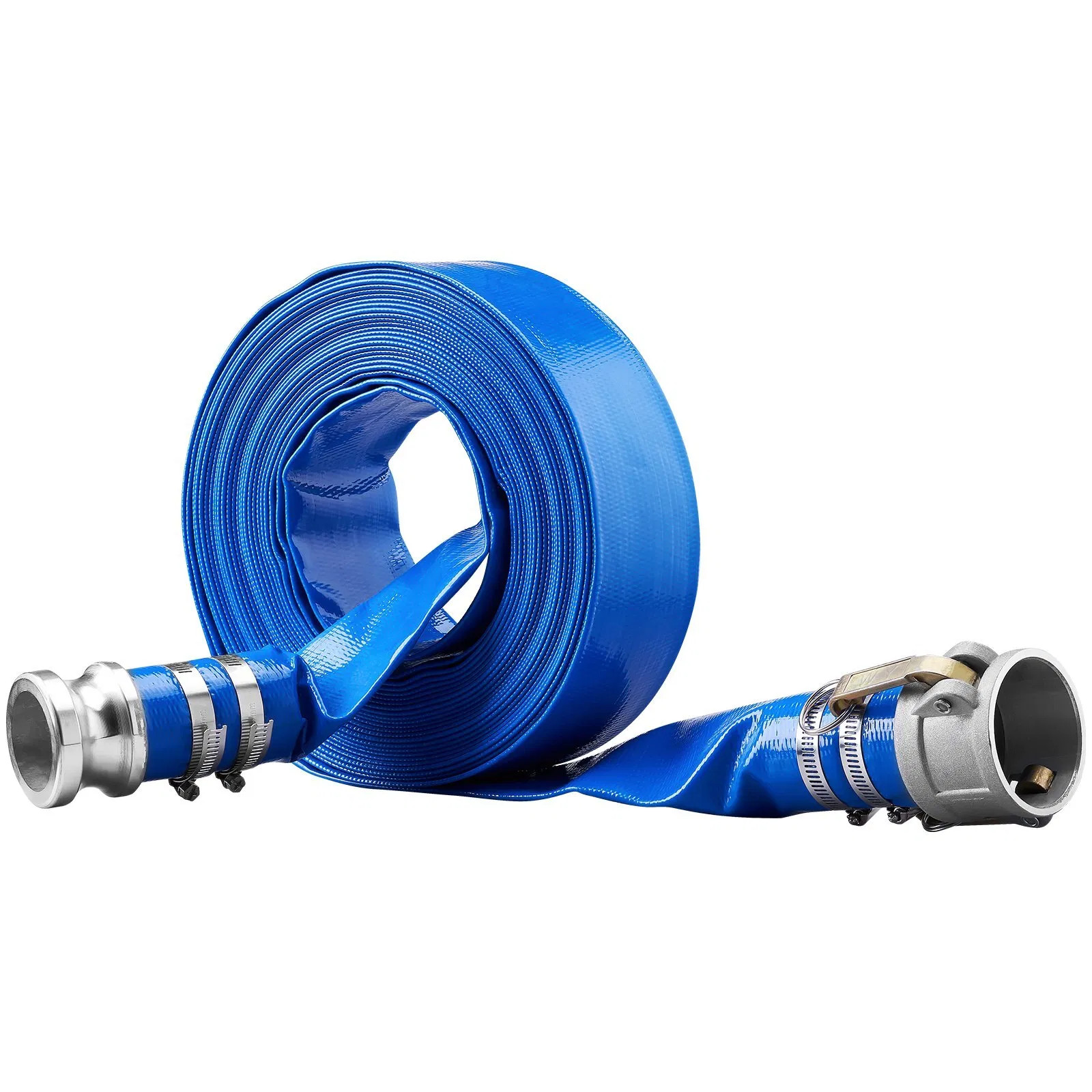 Pool Drain Hose, 2 inch by 50 ft, Durable PVC Material, Includes Aluminum Camloc