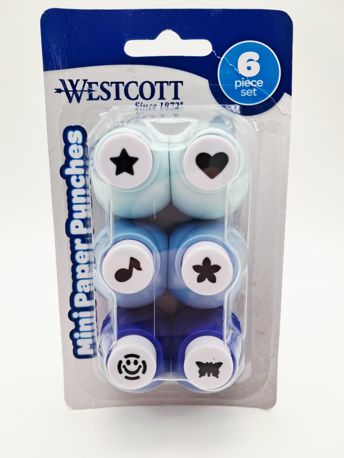 Westcott 6 Pack Mini Paper Craft Punches Set - Brand New