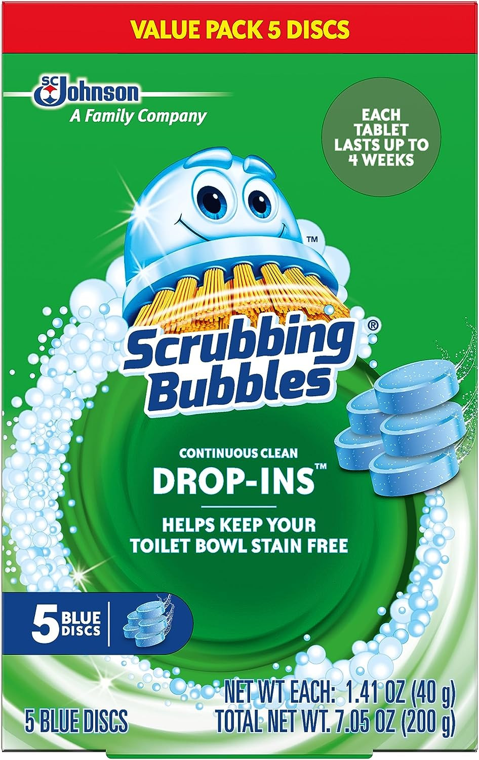 Scrubbing Bubbles Toilet Drop-Ins, Automatic Cleaner, 5 Count, Septic-Safe