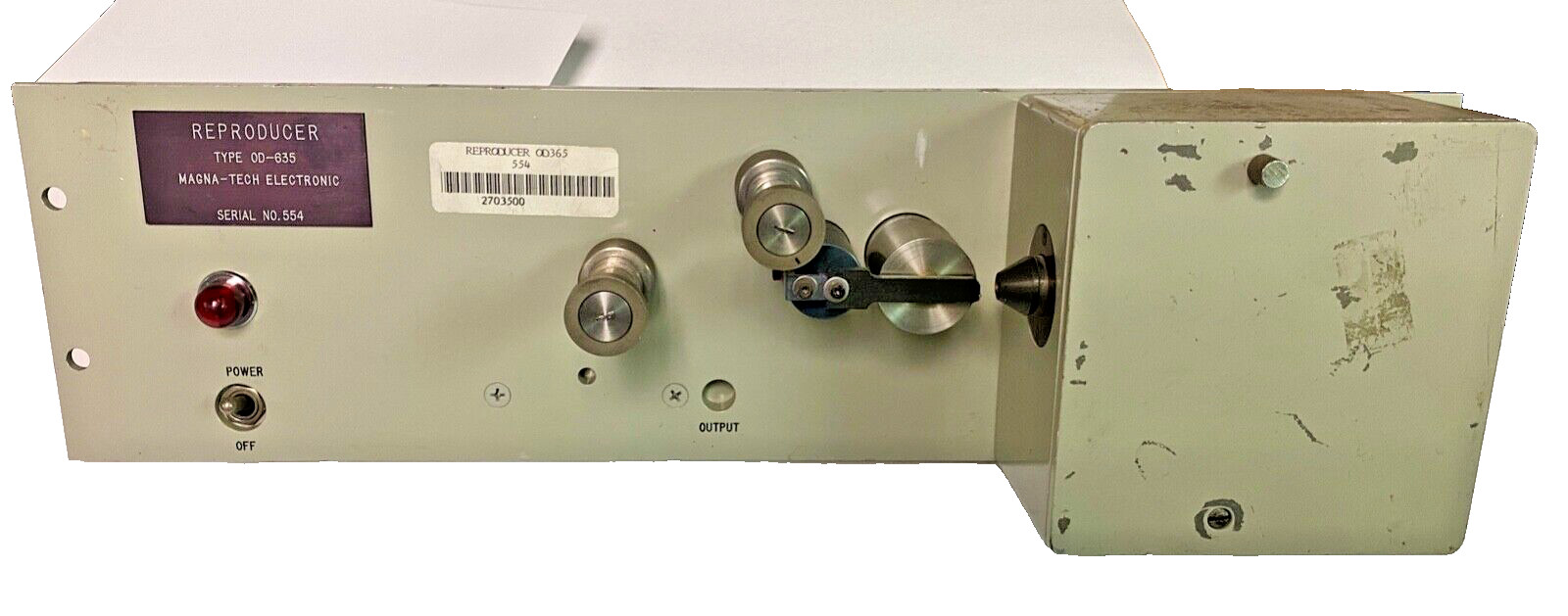 Magna-Tech Model OD-635 Master Analog Optical Sound Film Reproducer