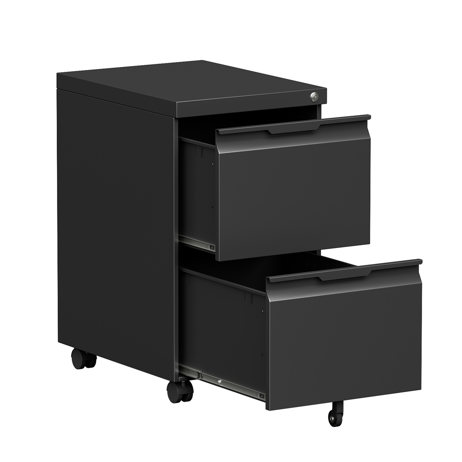 2 Drawer Mobile File Cabinet Metal Filing Cabinet Storage Organizer Home Office