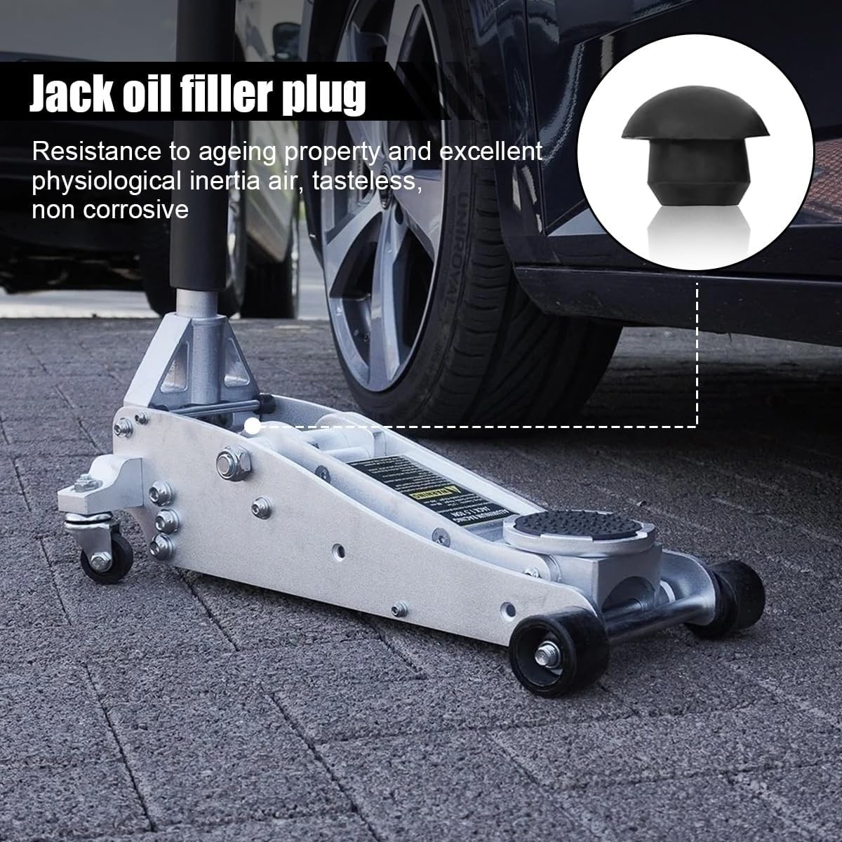 Bottle Jack Floor Jack Oil Filler Plug, 8Mm Flat-Head Rubber Hydraulic Filler