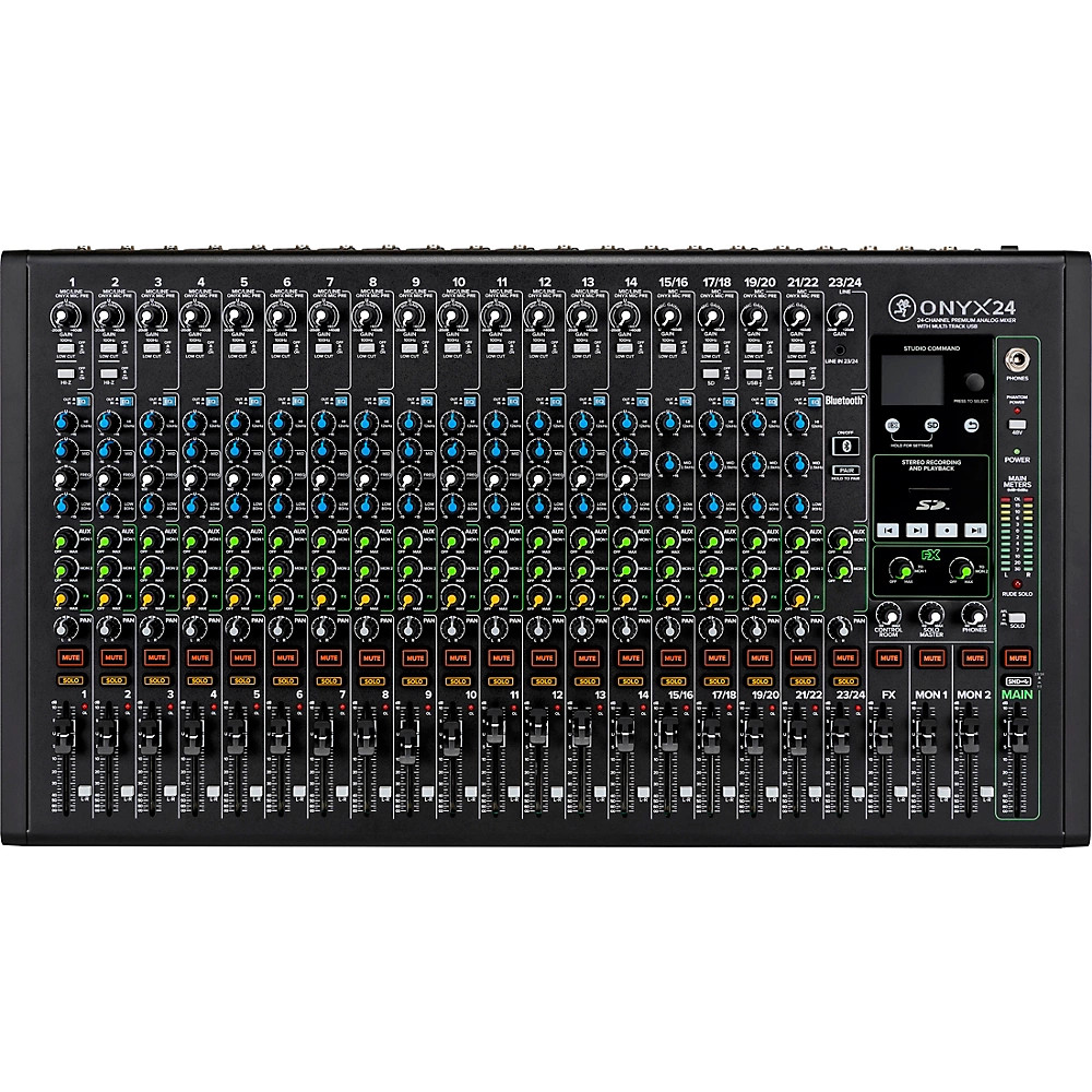 Mackie Onyx24 24-Channel Premium Analog Mixer w/Multi-Track USB And Bluetooth LN
