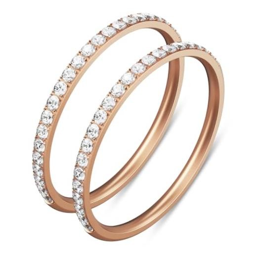 2-Pack 14K Gold Plated Stackable Bands for Oura Ring 5/Oura Ring 8 Rosegold