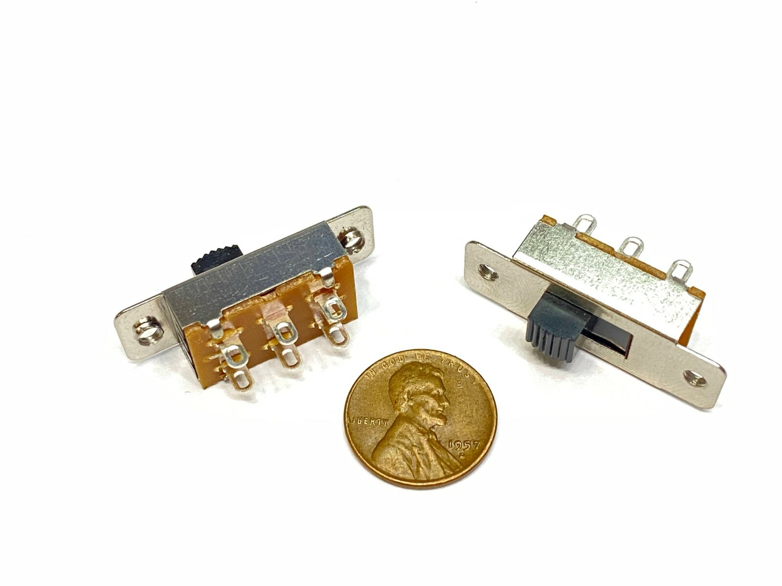 10 x slide switch toggle SS-22I 6 pin toggle 2p2t metal PCB