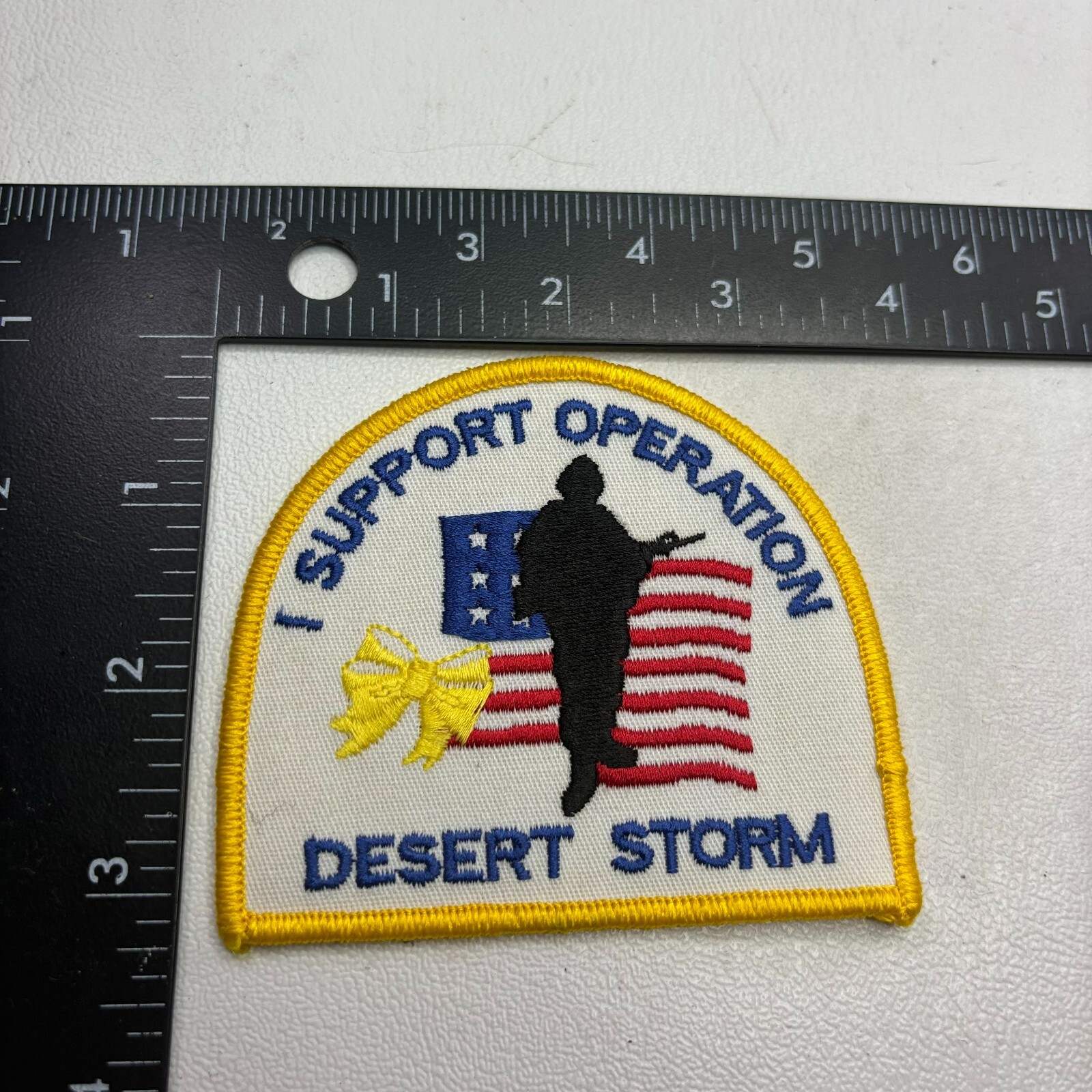 Military / War USA FLAG I SUPPORT OPERATION DESERT STORM Patch 48a1